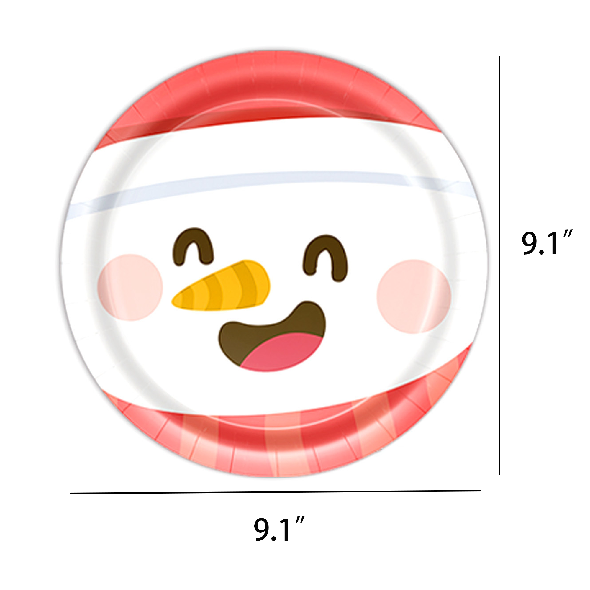 Custom Heavy Duty Disposable Plates Christmas Designs 5