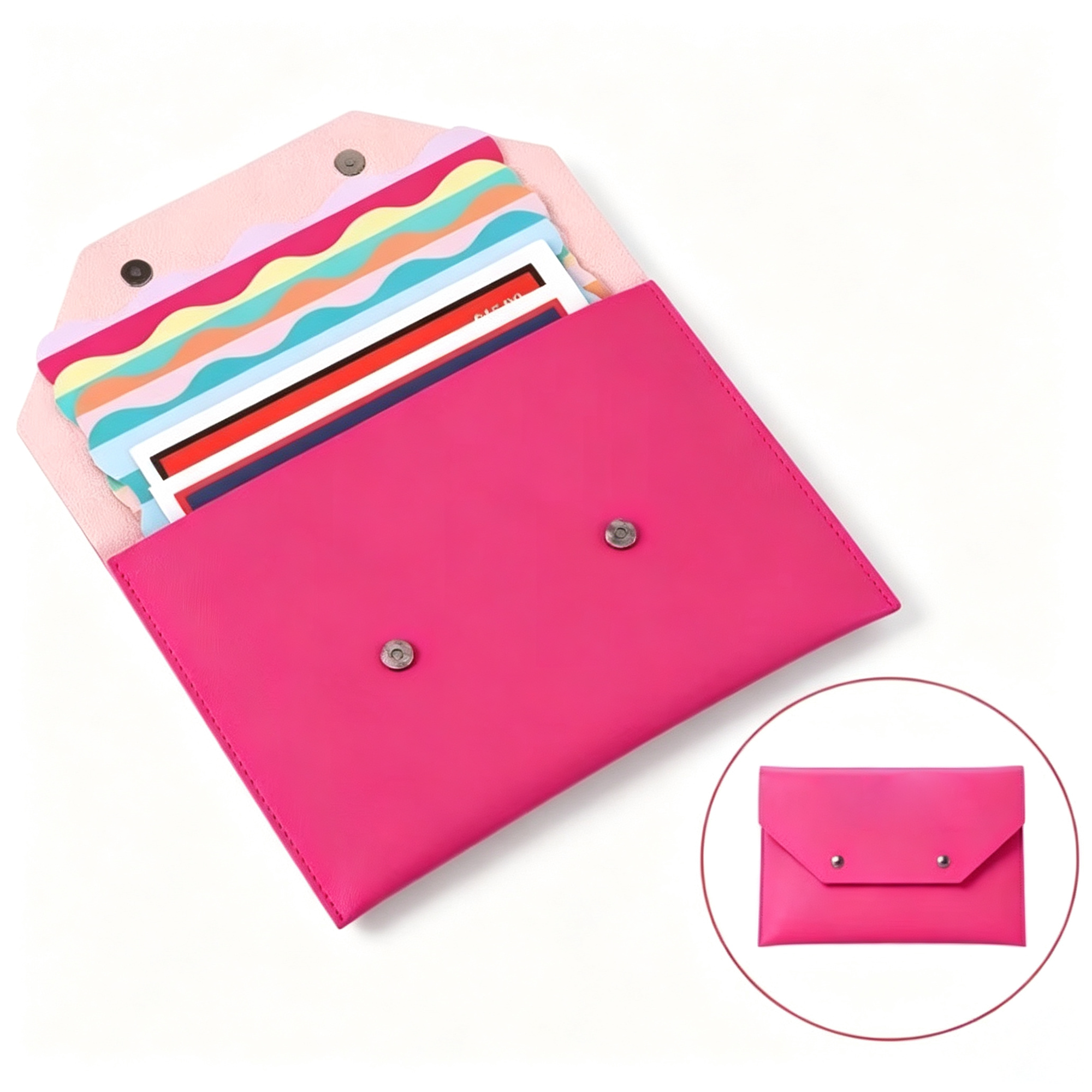 Custom Magnetic Leather Mahjong Accessory Bag 5
