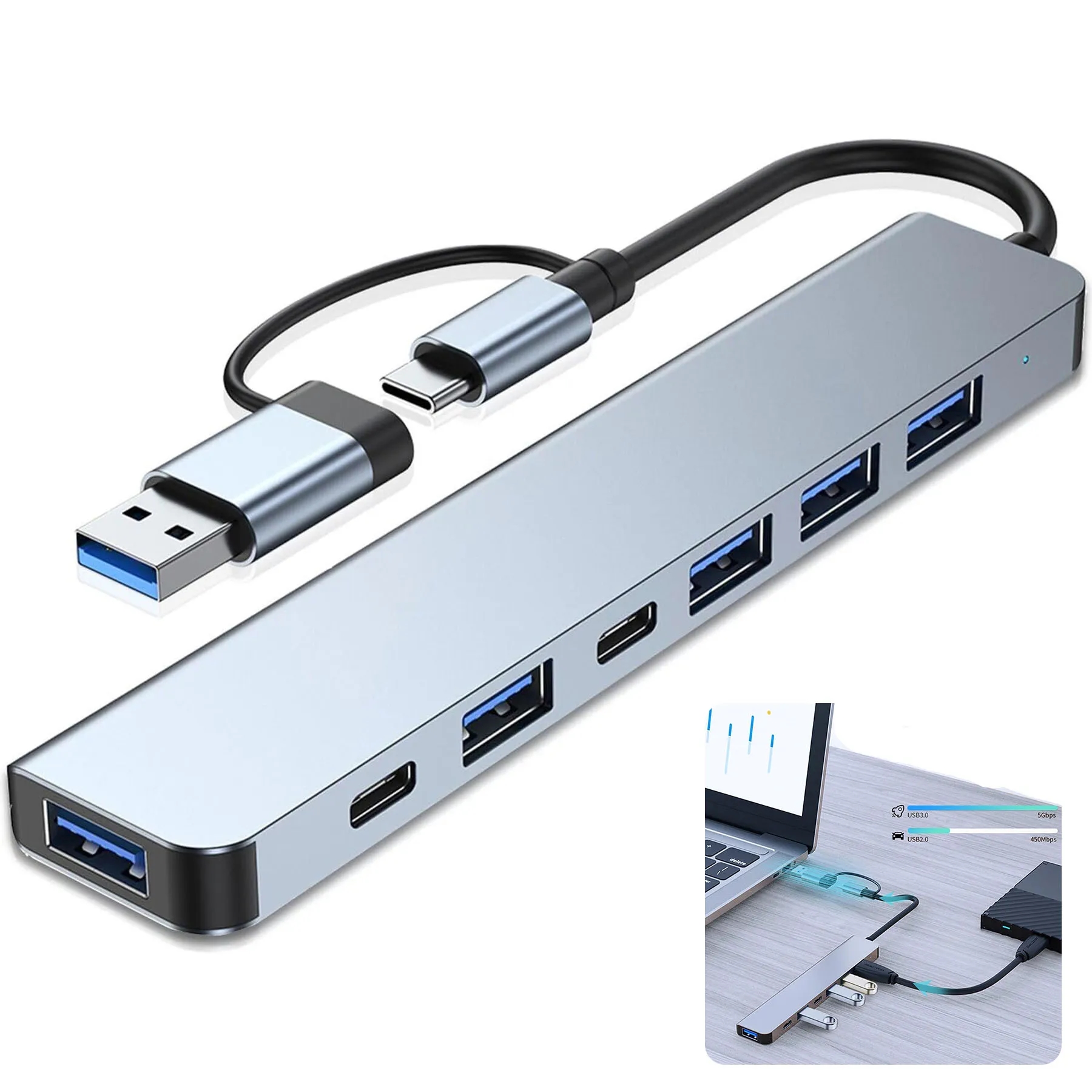 7 in 1 USB C Hub 9