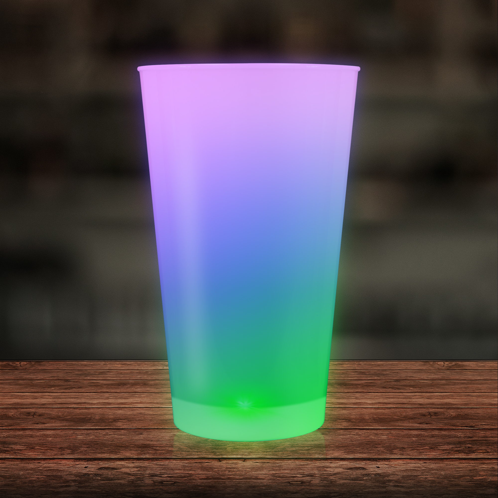 Multi Color LED Light Up Glow Neon Look 16 oz Pint Glass(Pad Print) 21