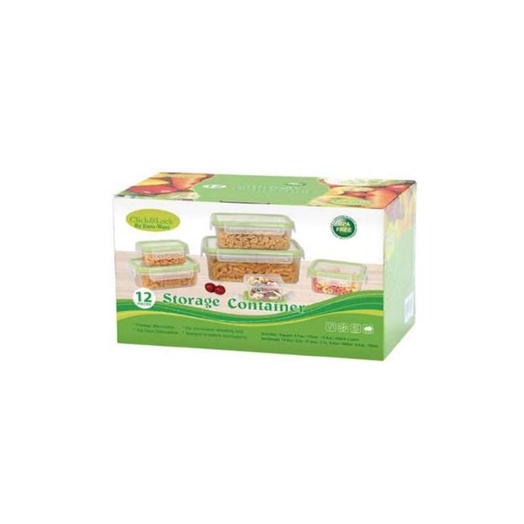 Click & Lock Storage Containers - 12Pc Assorted Sizes 3