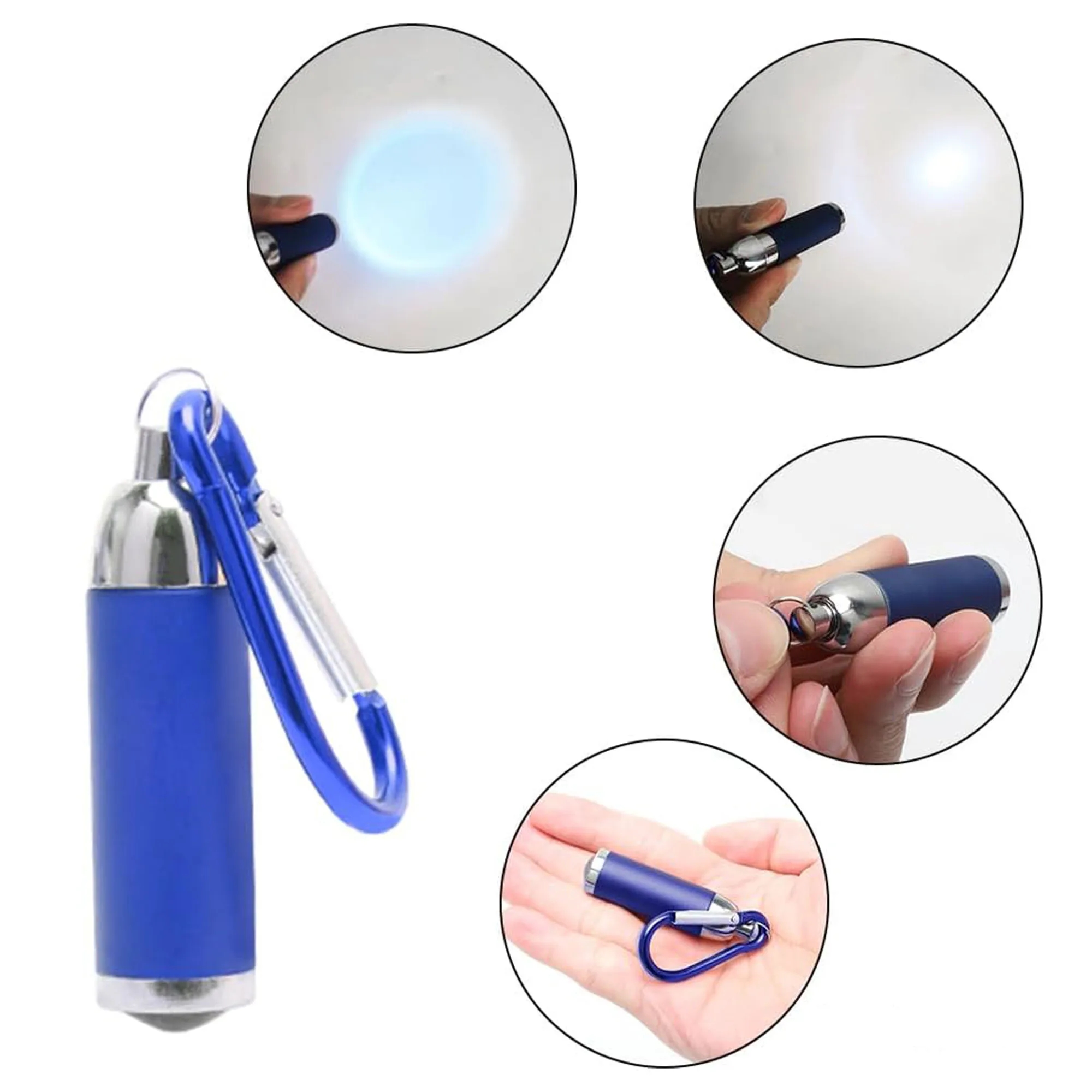 Mini LED Keychain Flashlight With Carabiner 7
