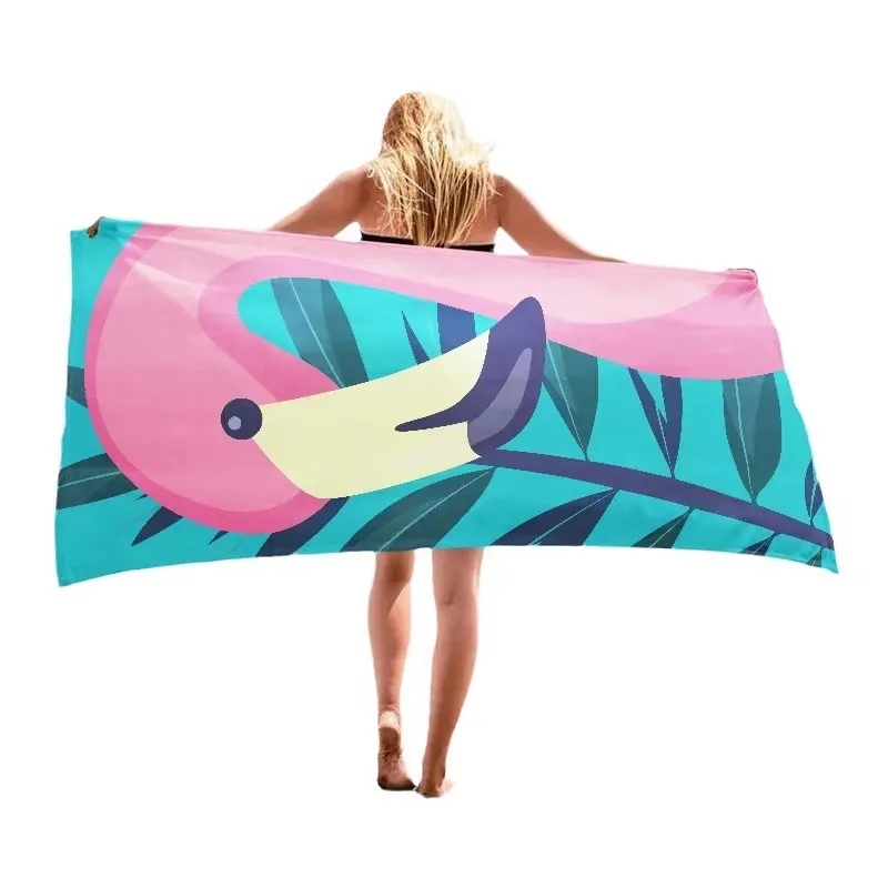 MOQ60Pcs Full Color 55.1"x27.5"Micro Fiber Beach Blanket/Tow 7