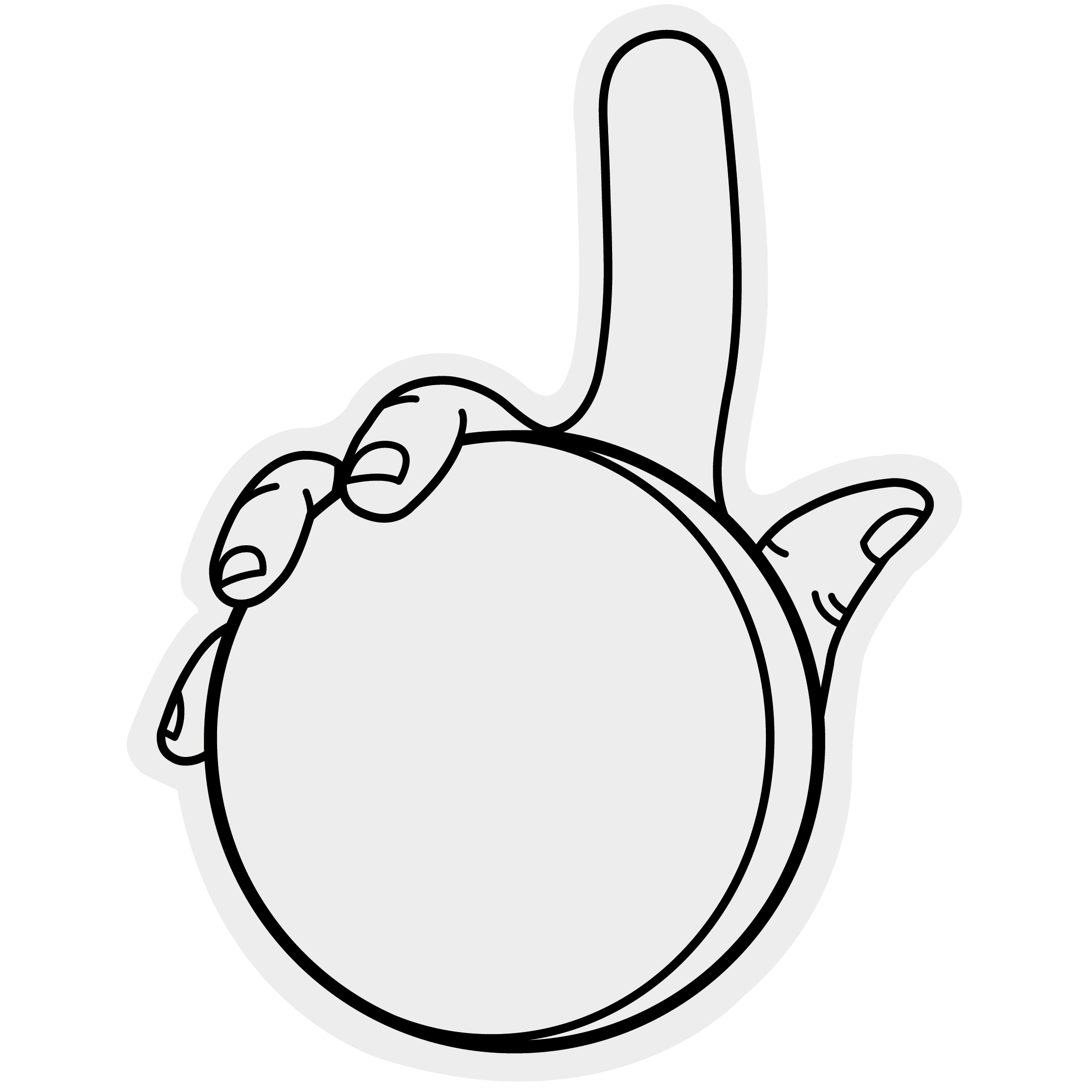 Foam Hockey Puck Hand 64