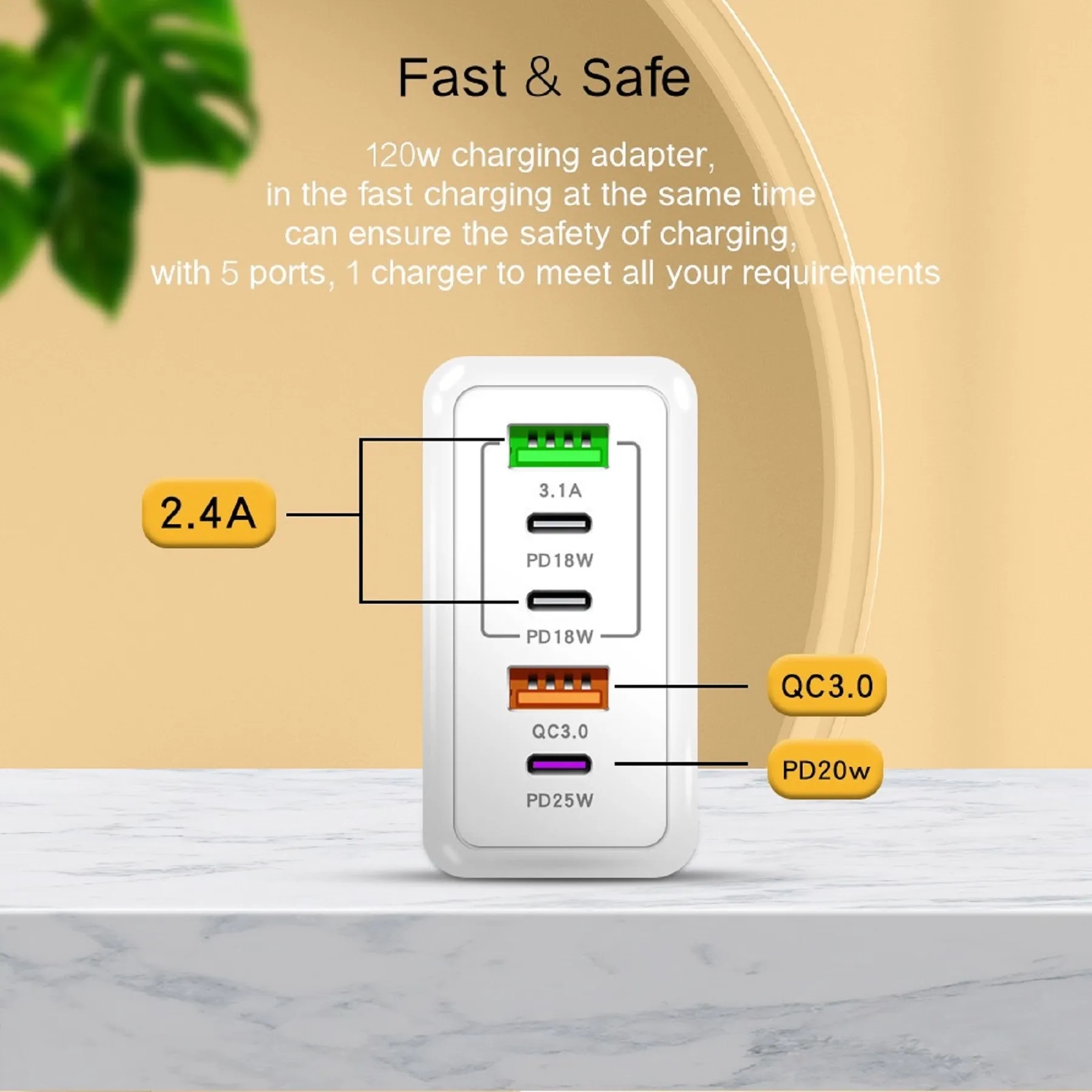 120W USB C Wall Charger 13