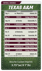 Magnet Sport Schedules - 4x7 Football Round Corners - 25 mil.