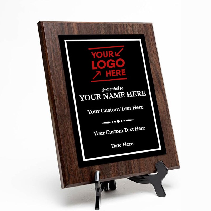 Wooden Award Plaque with Easel