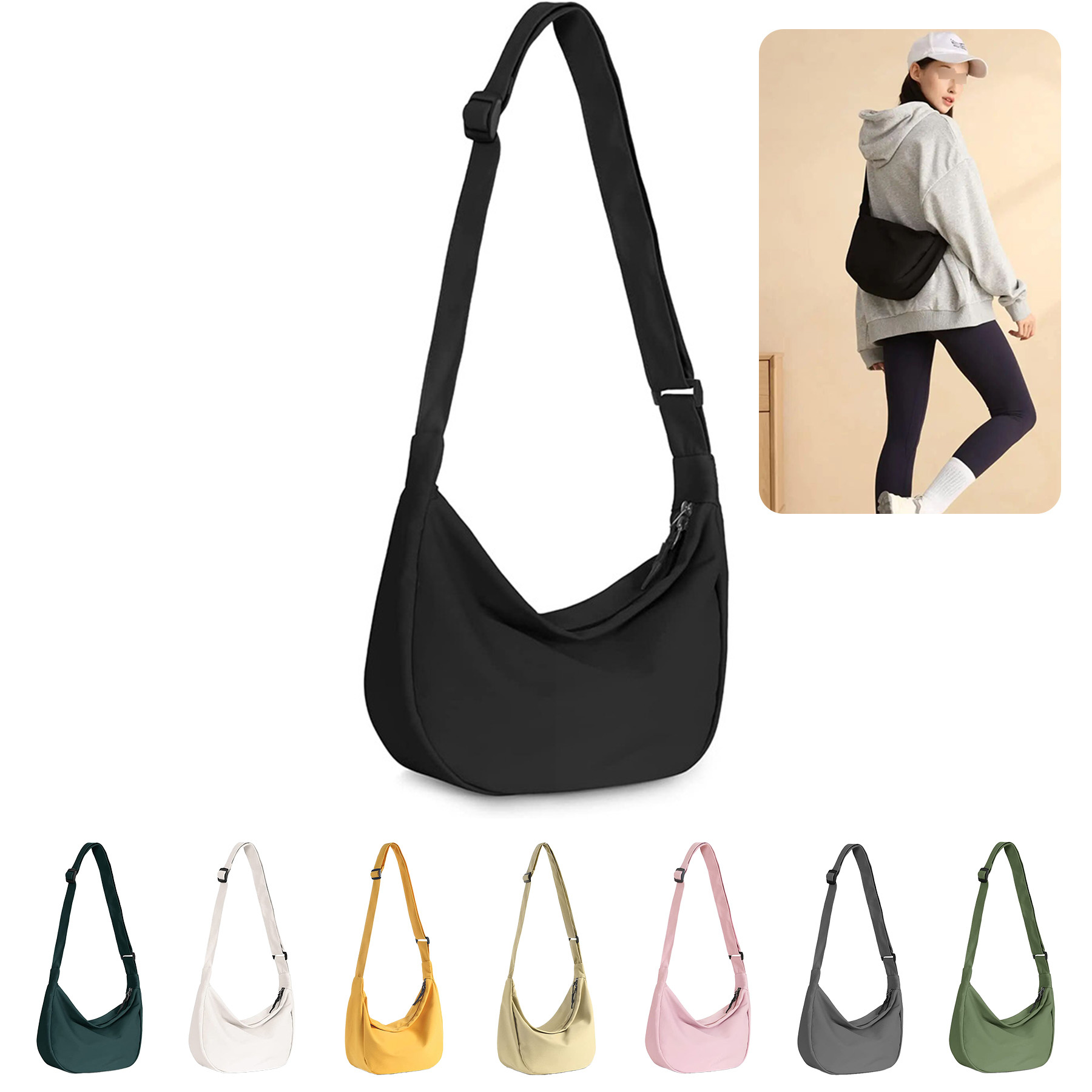 Crossbody Crescent Bag 1