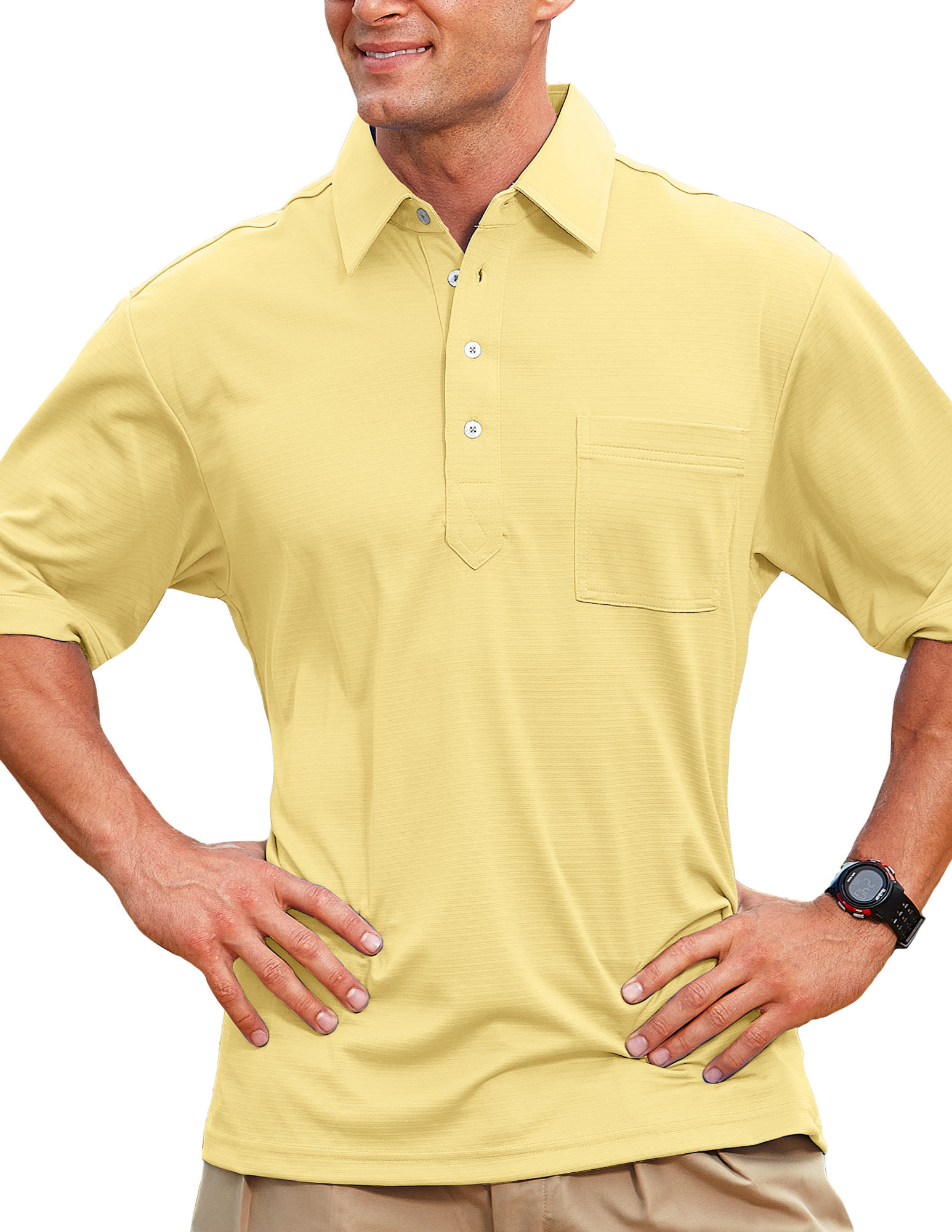 Men's Members Only Ottoman Solid Polo Shirt 22