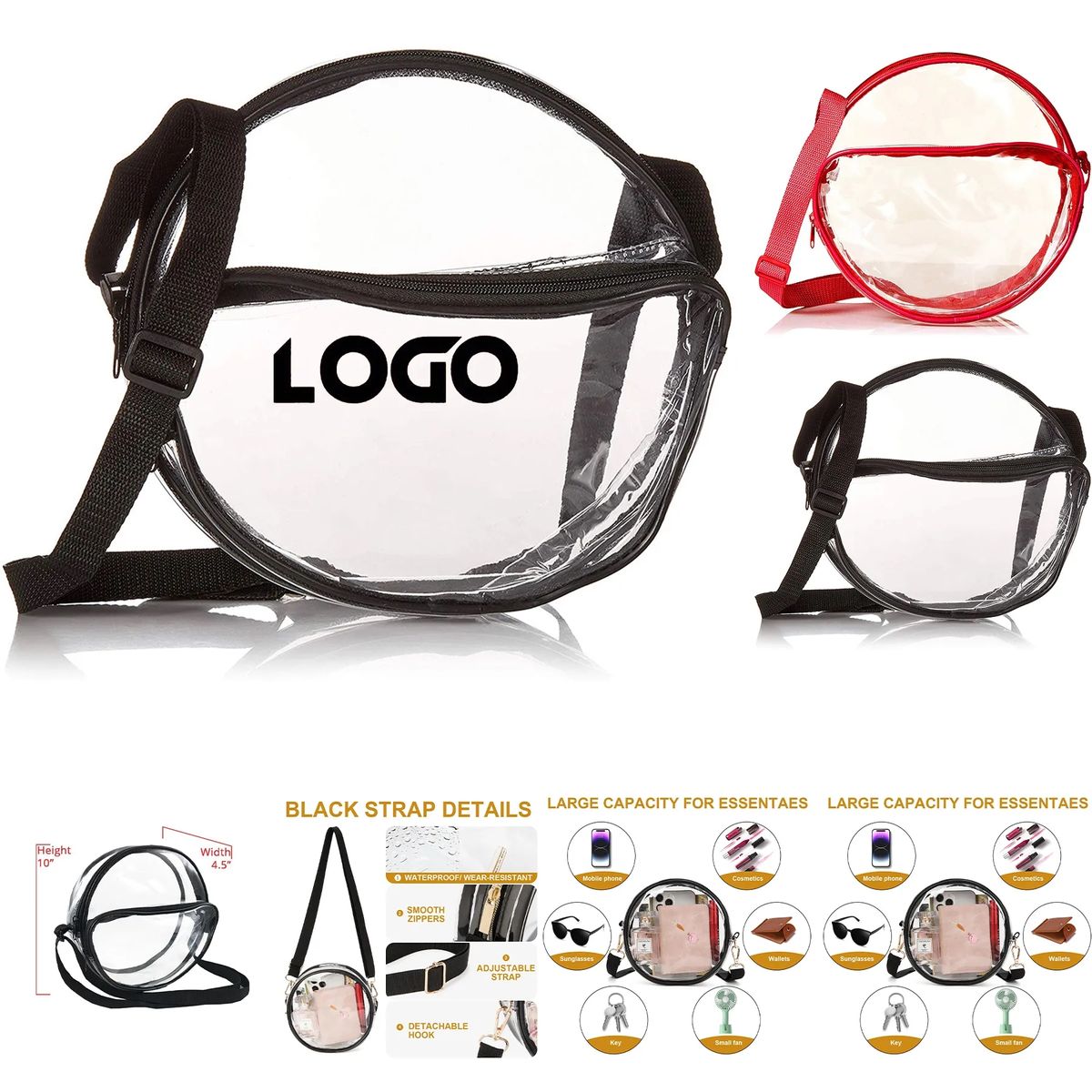 Clear Crossbody Purse Bag
