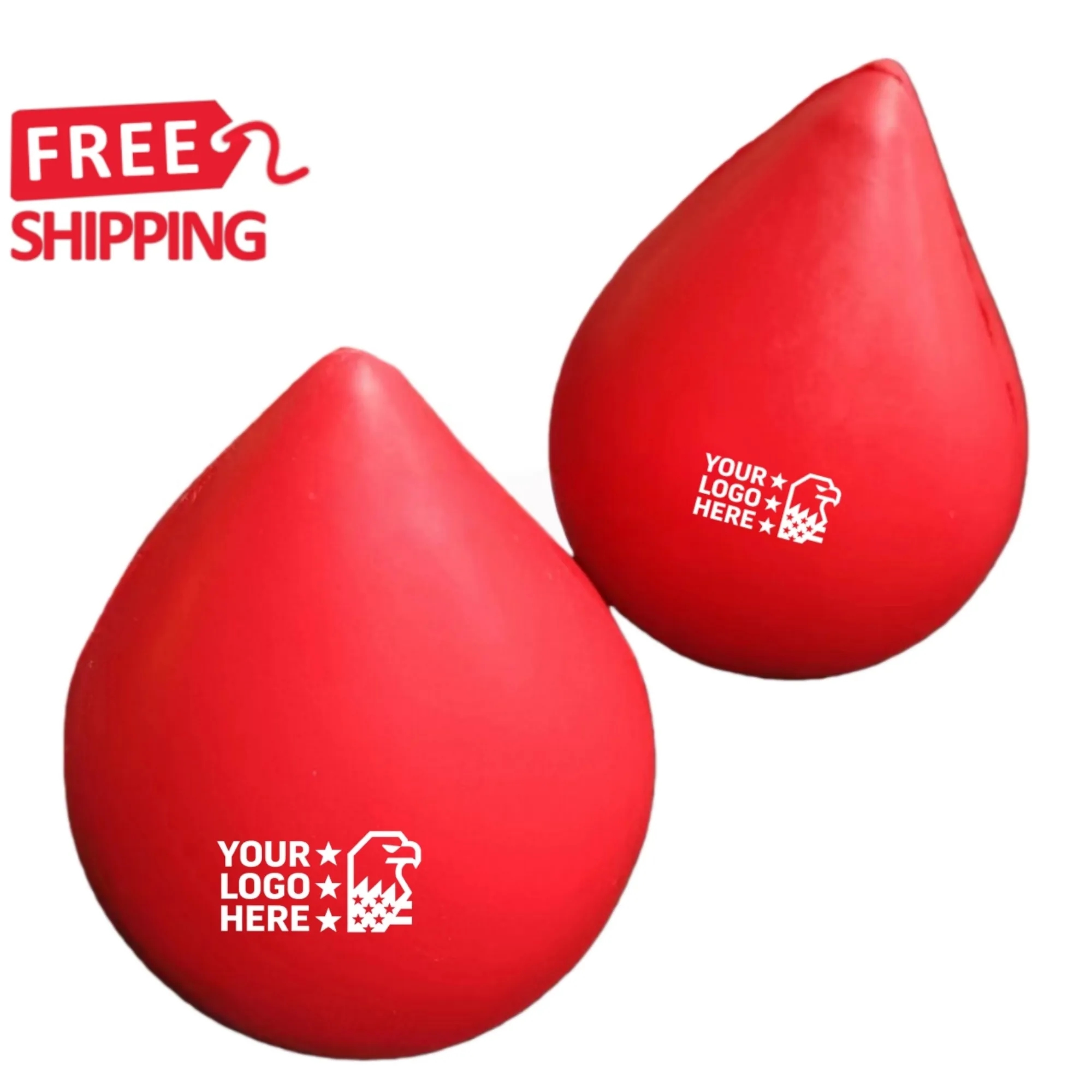 Red Blood Drop Foam Stress Reliever Promo Gift Set 2