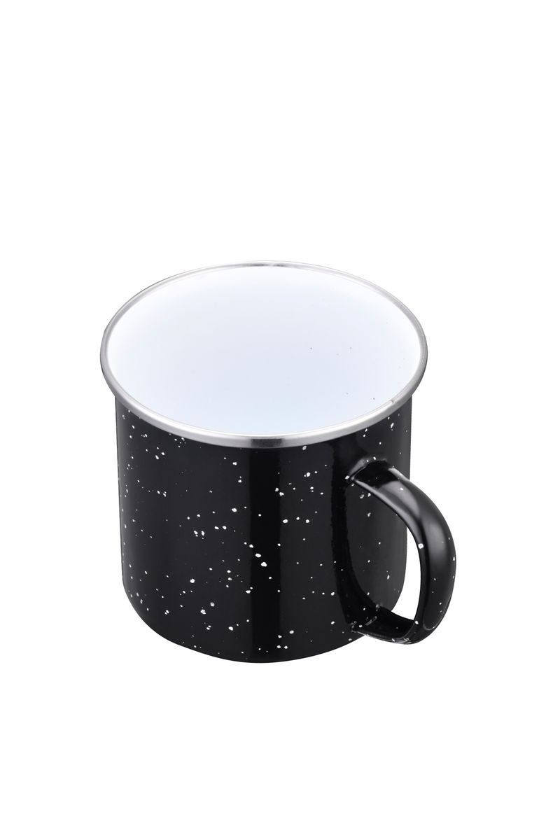 Endura 21 oz Black Enamel Mug with SS Rim 3