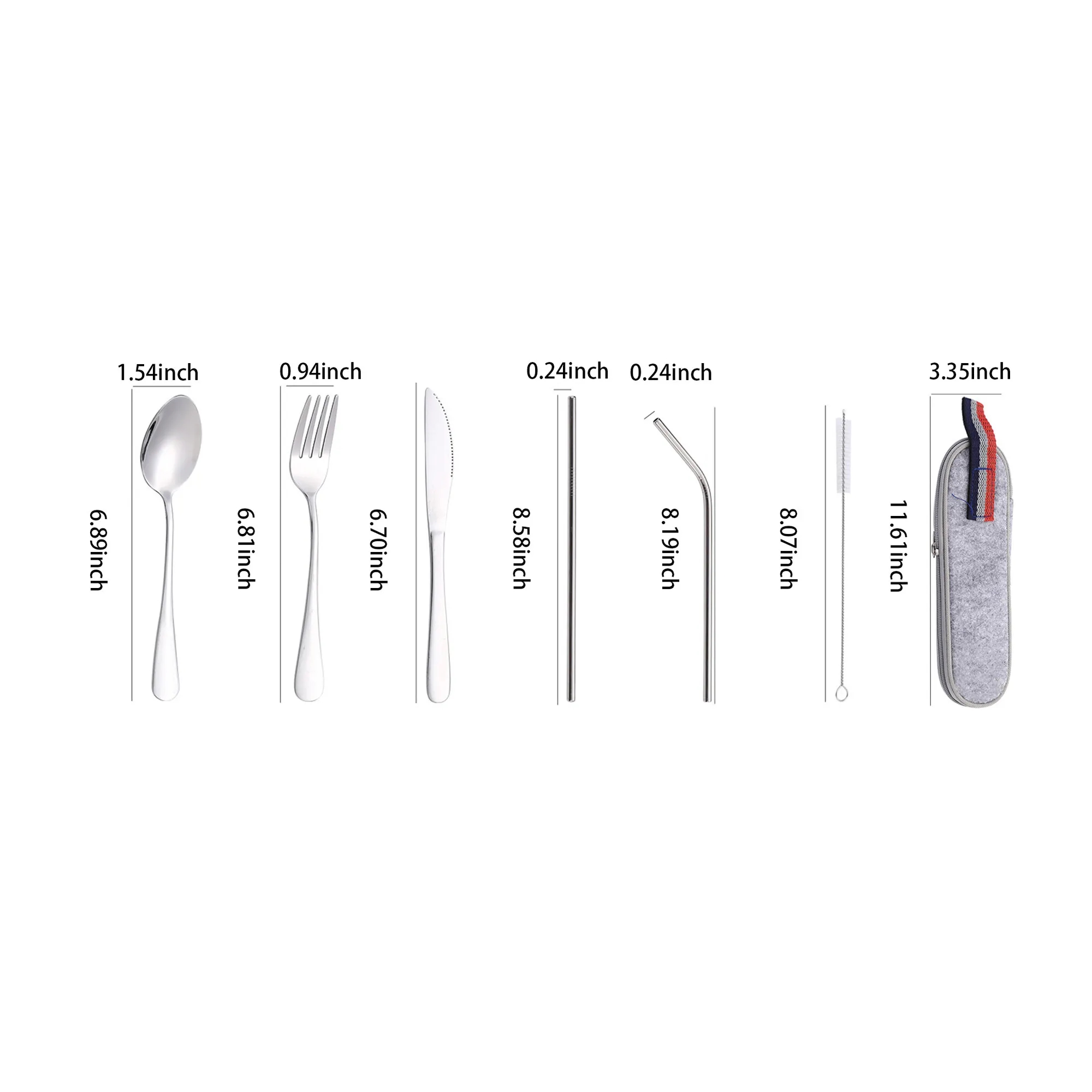 Stainless steel Cutlery Set with Pouch 7