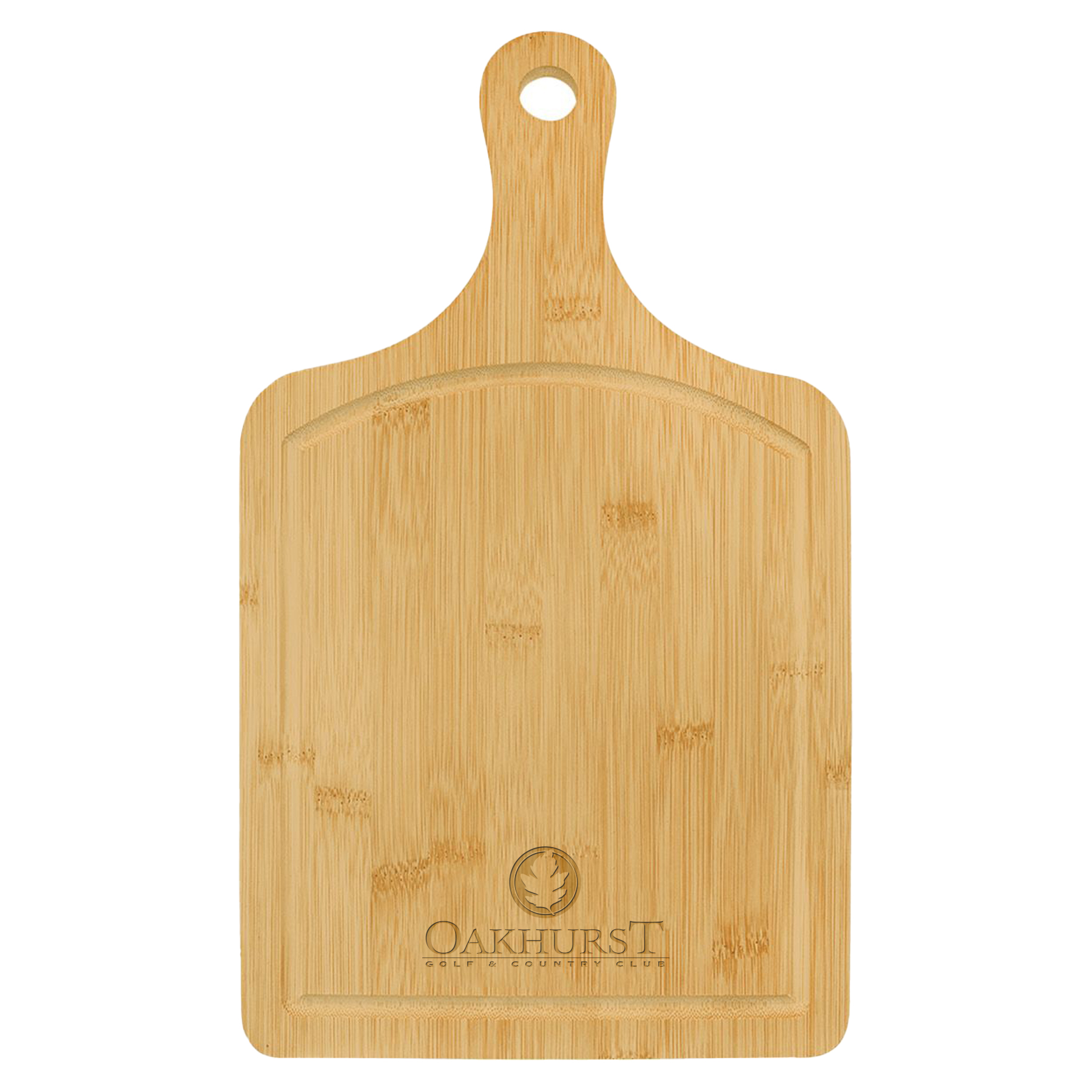 15" x 9" Bamboo Paddle Cutting Board with Juice Groove