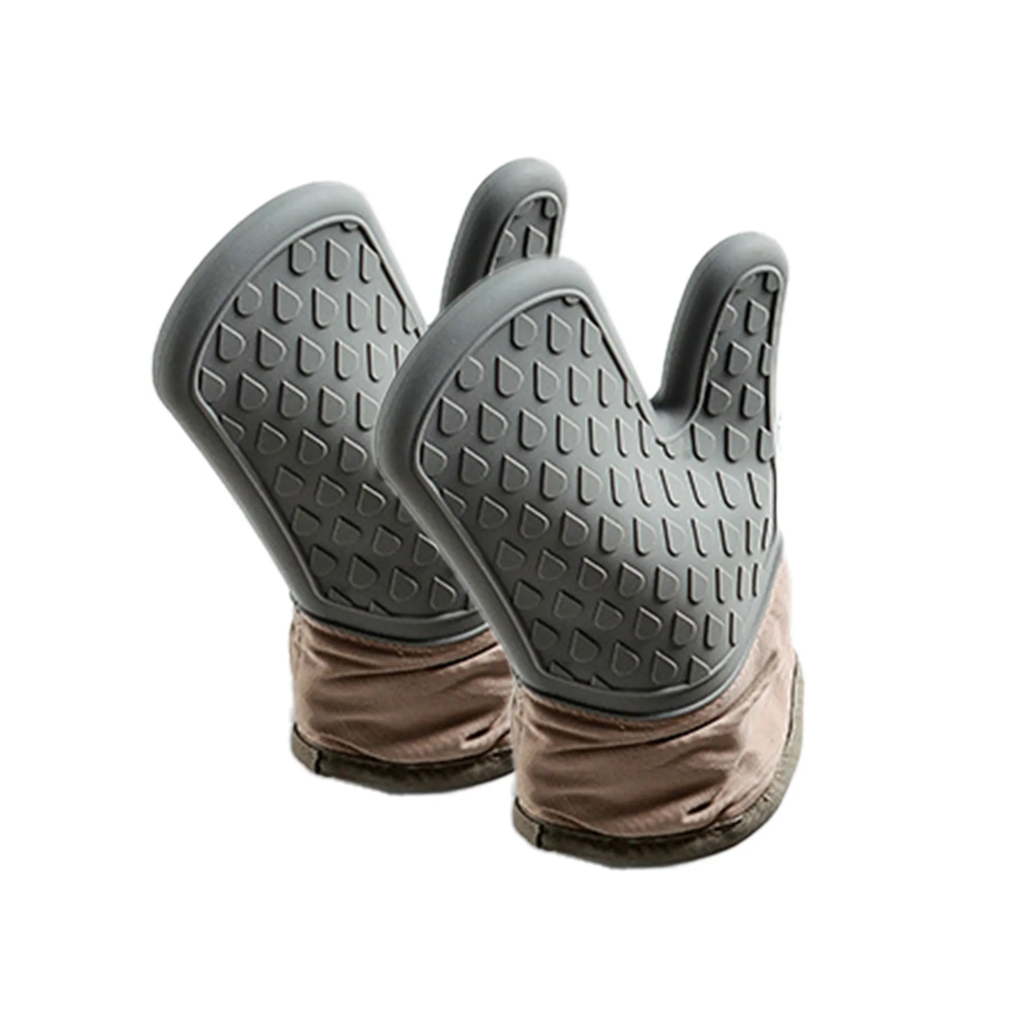 Grey Silicone Oven Mitt 13