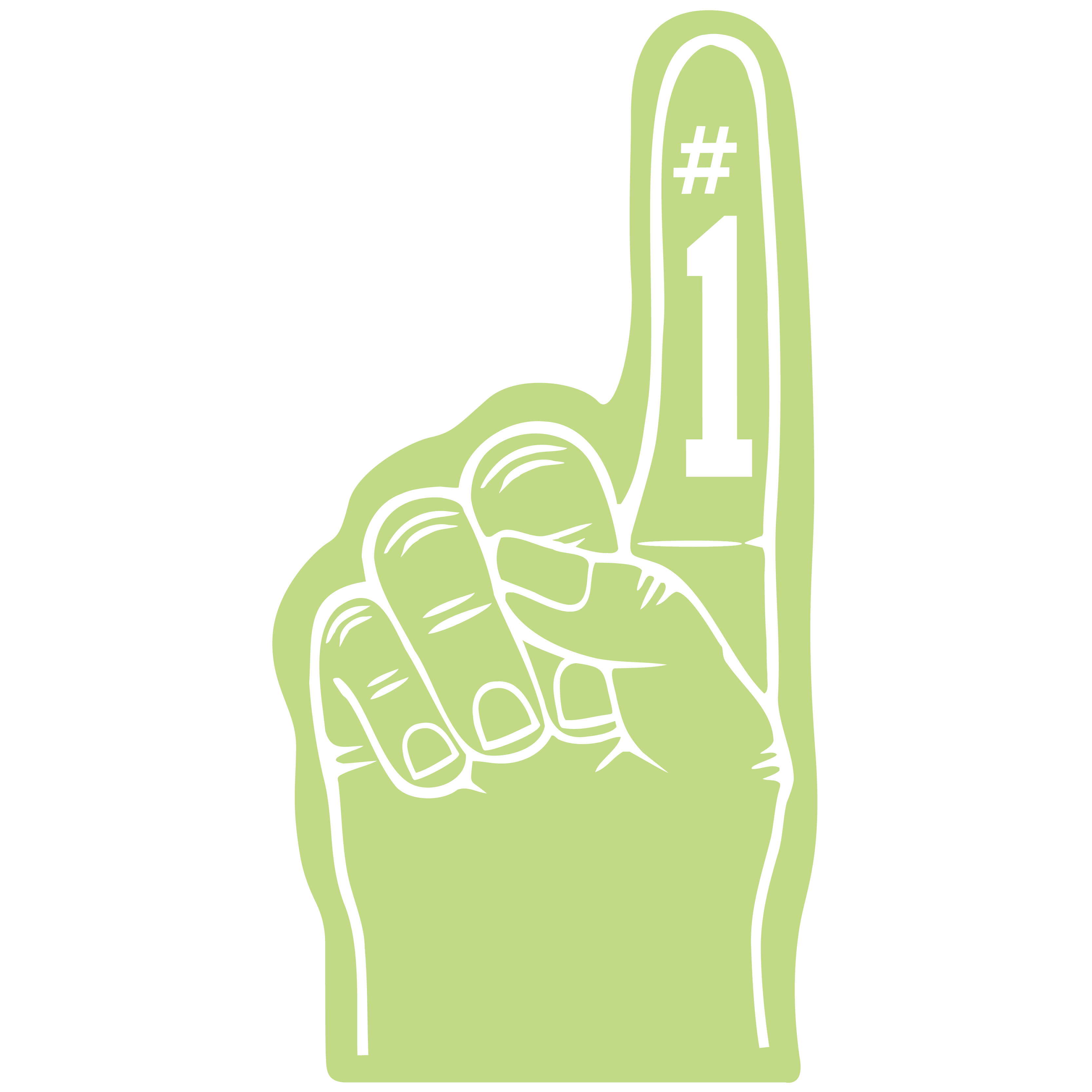 6.5" Foam Hand 73