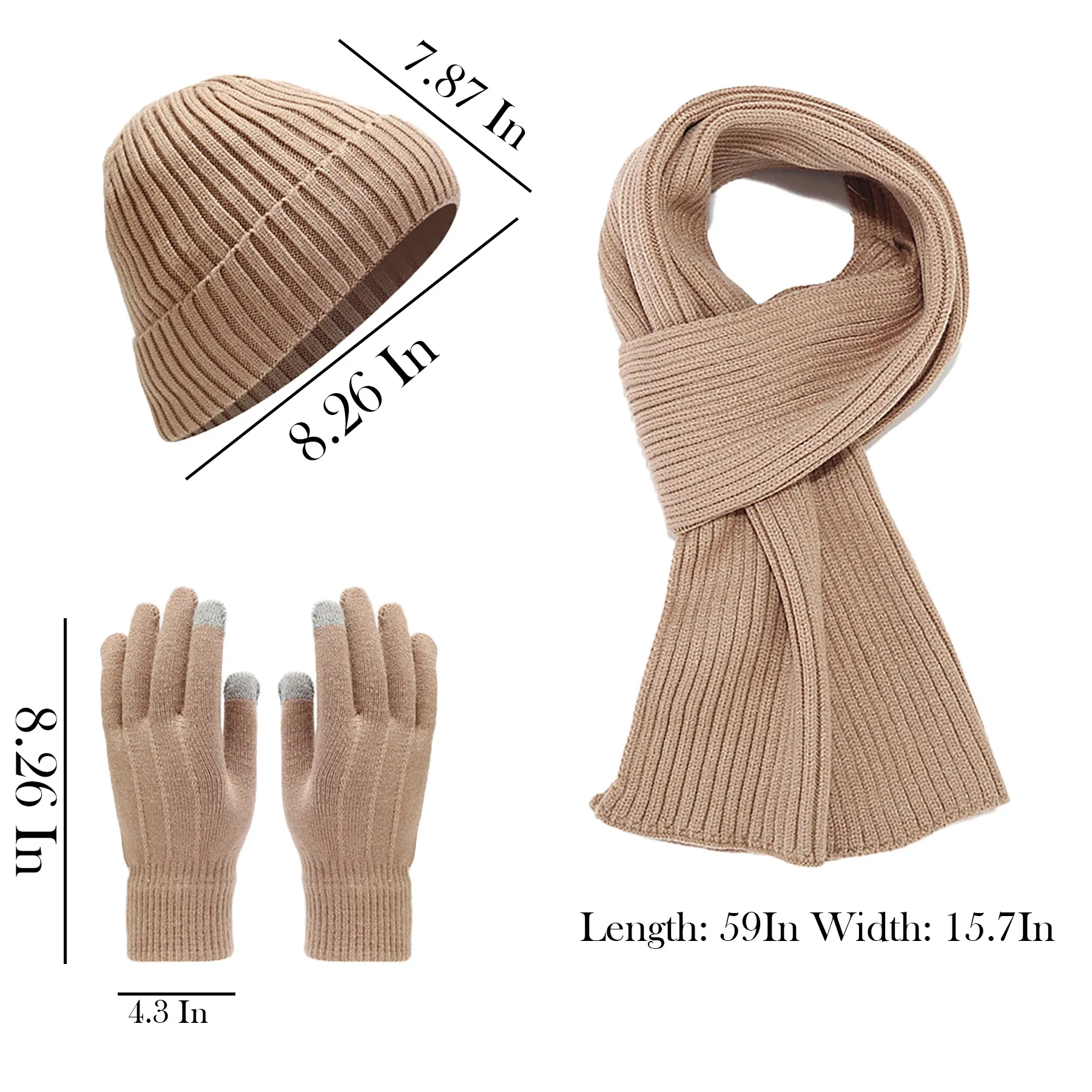 Acrylic Thickened Cold Resistant Knitted Suit 12