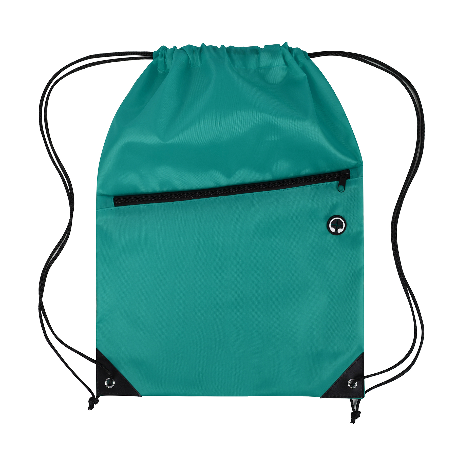 Drawstring Backpack with Front Zipper Pocket 121