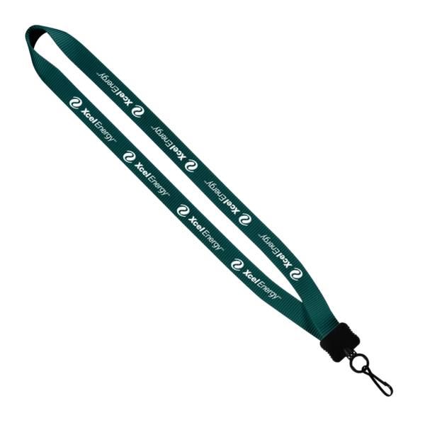 3/4" Smooth Nylon Lanyard with Plastic Clamshell, O-Ring & Metal Swivel Sna