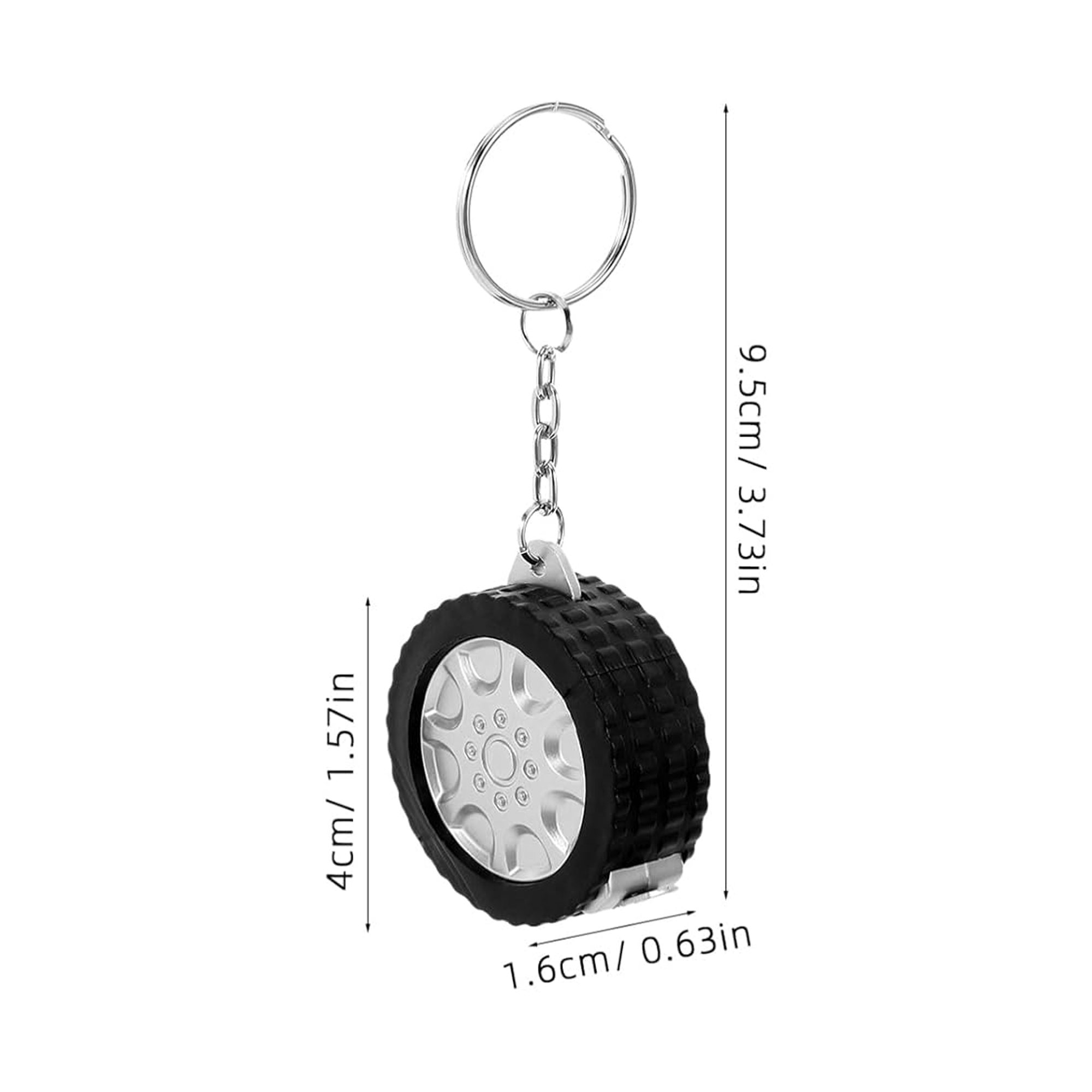 Tire Design Mini Tape Measure Keychain 6