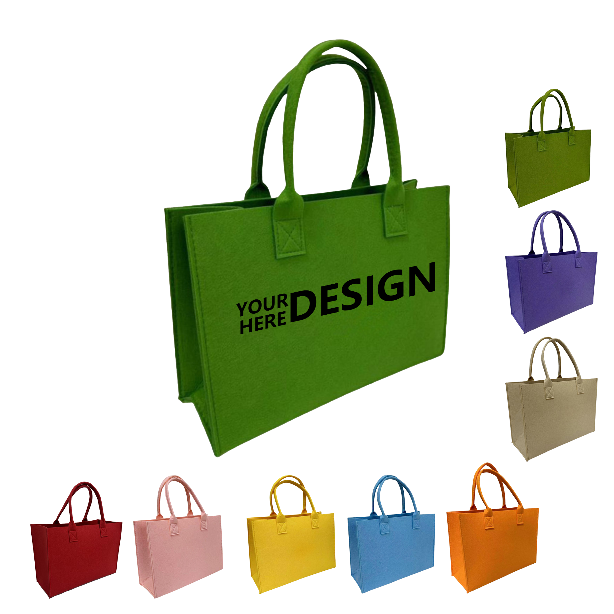 Large Capacity Felt Shopping Tote 2