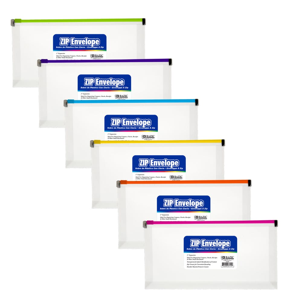 Zip Pouches - Assorted Zipper Colors 2