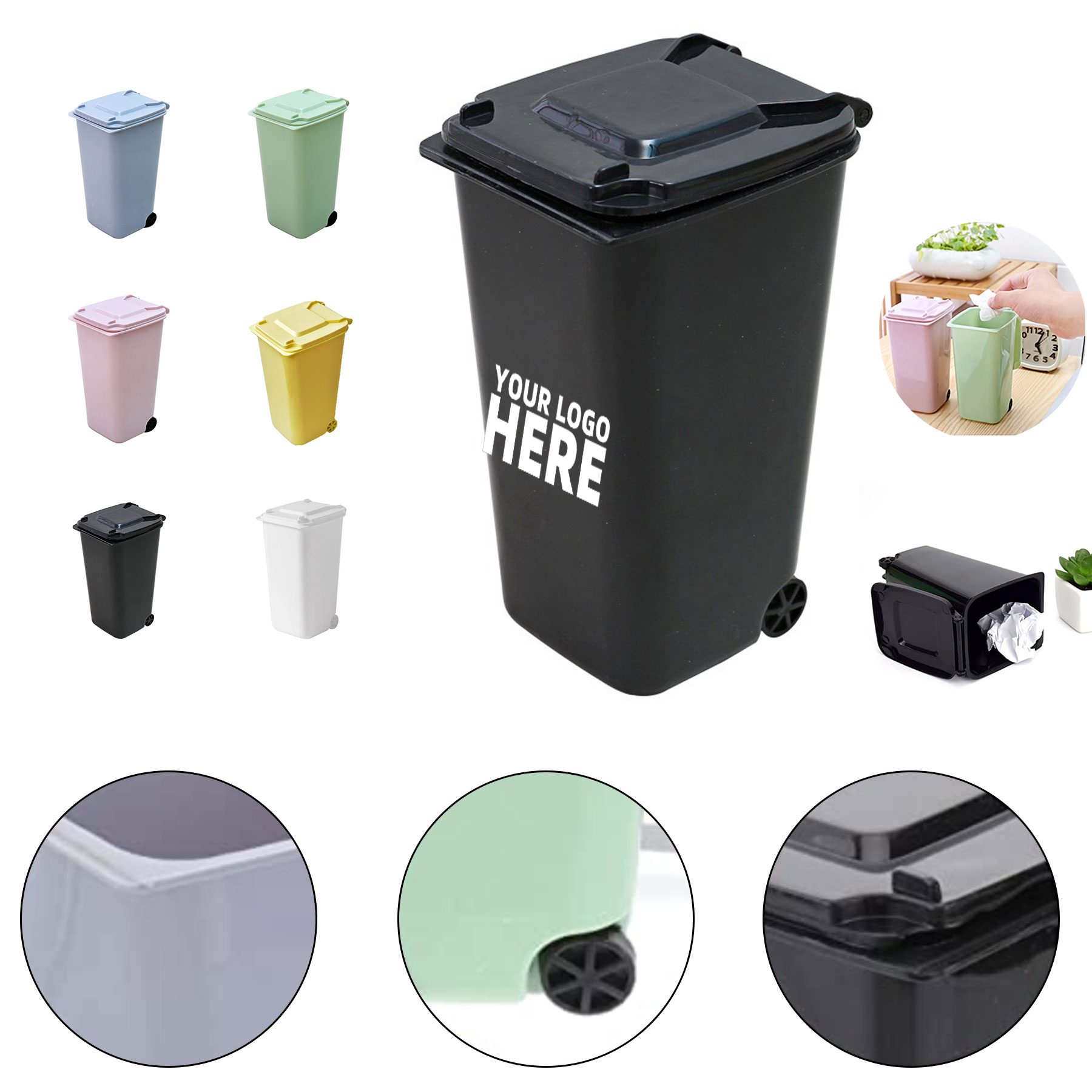Mini Trash Can With Lid 4