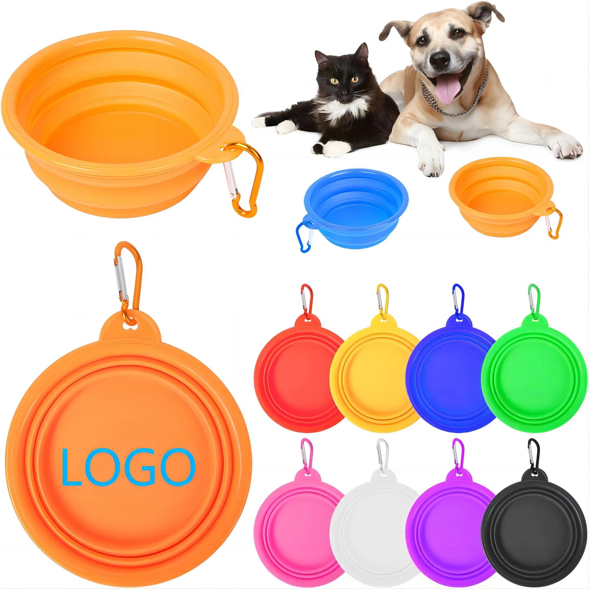 Collapsible Pet Dog Bowl With Carabiner 5