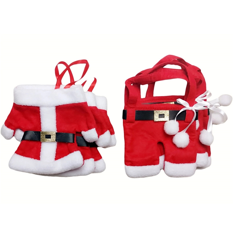 Christmas Santa Suit Tableware Holder