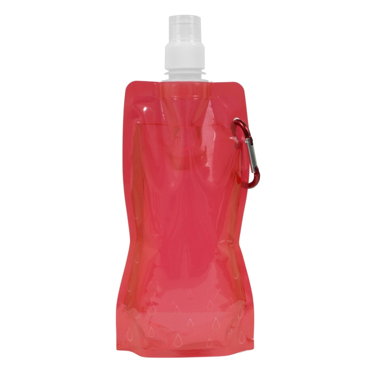 "Roll Up" 18 oz Foldable and Reusable Water Bottle with Matching Carabiner 25