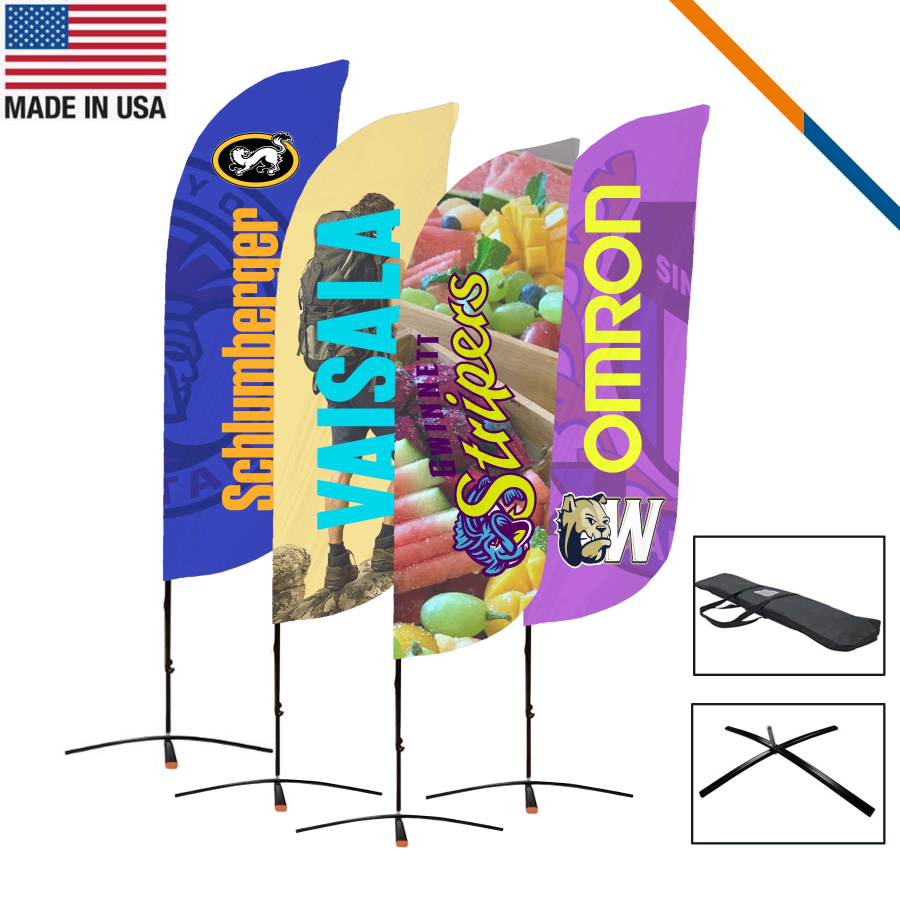 9' Karl Double-Sided Feather Flag