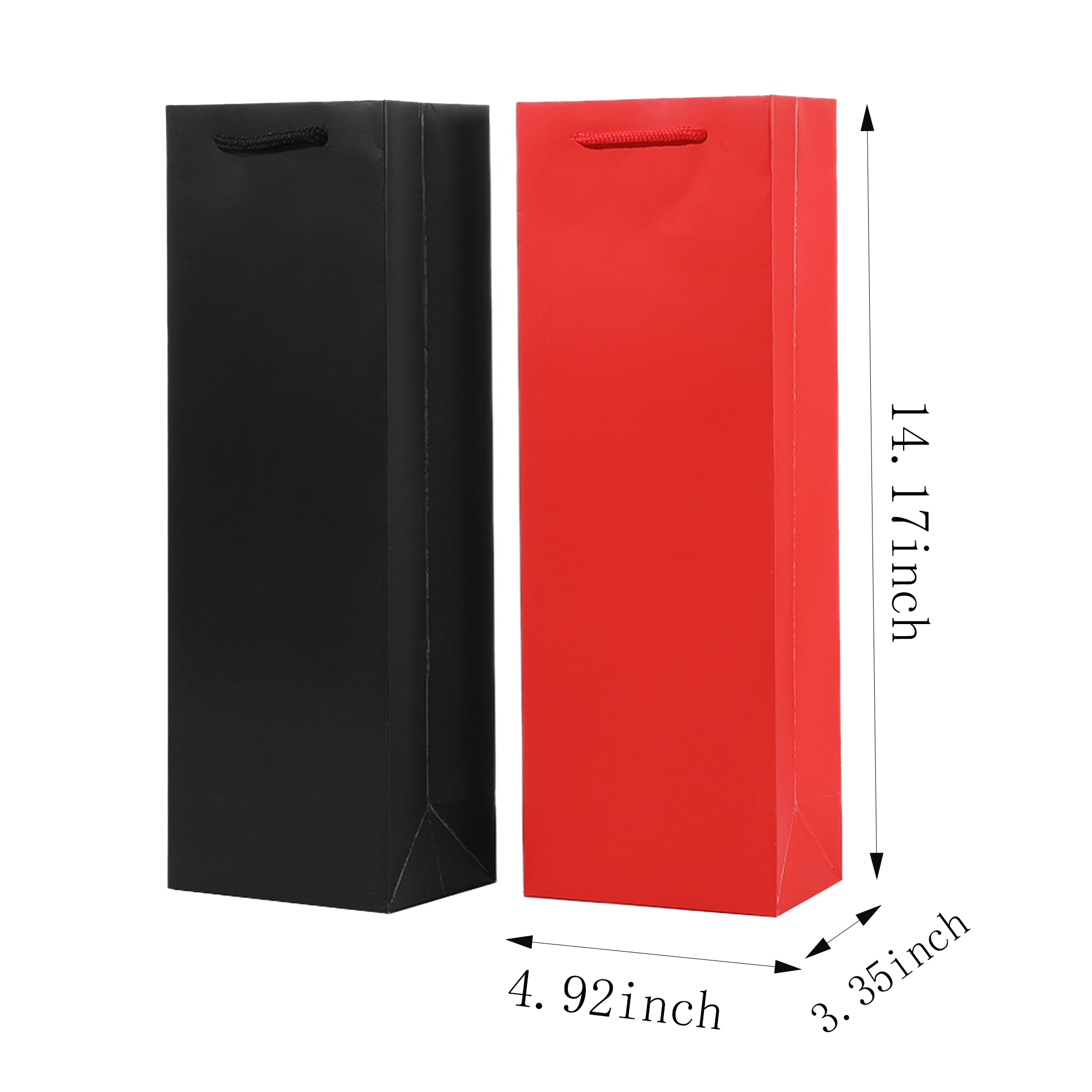 MOQ50 Single Bottle Wine Paper Tote 5