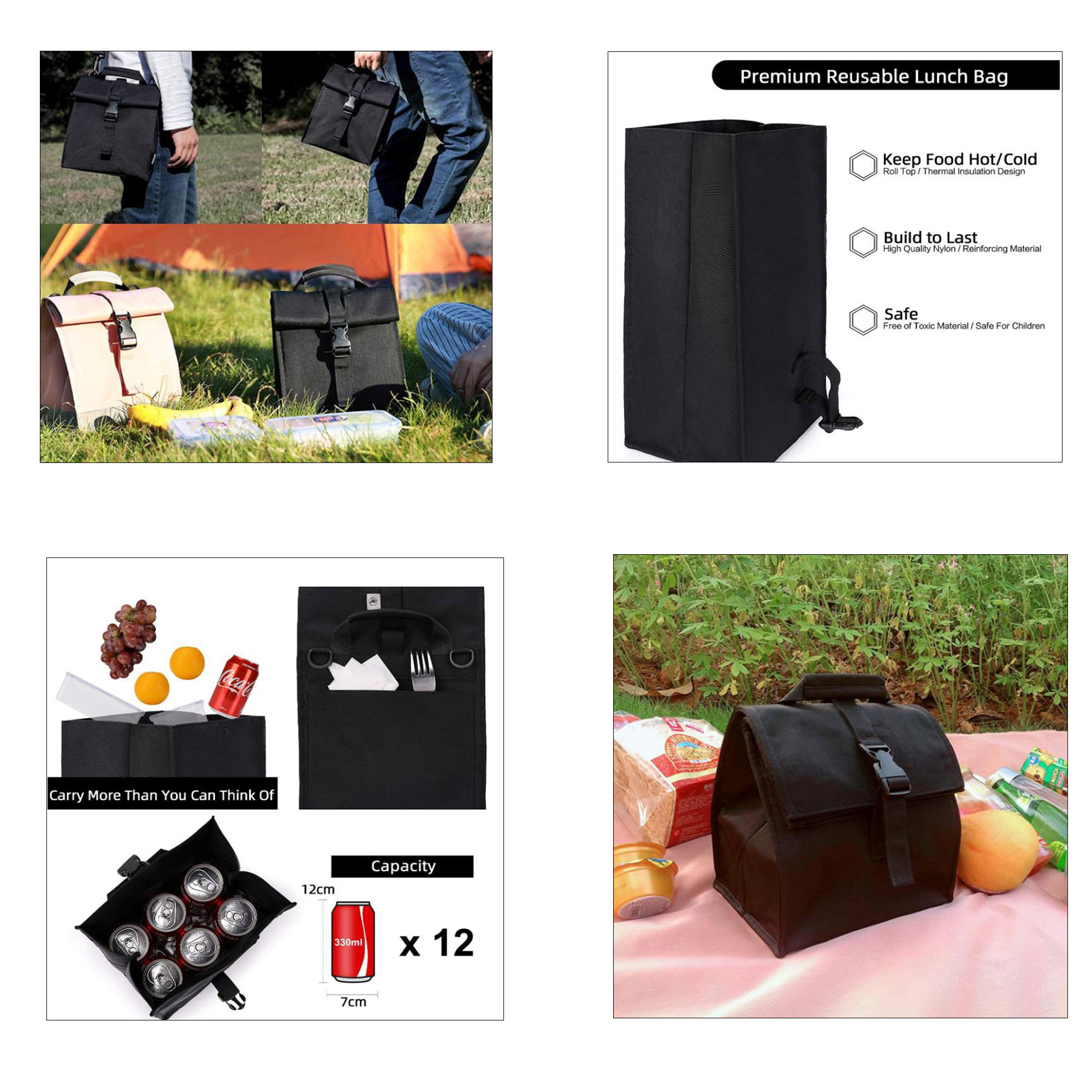Portable Foldable Lunch Bag 6