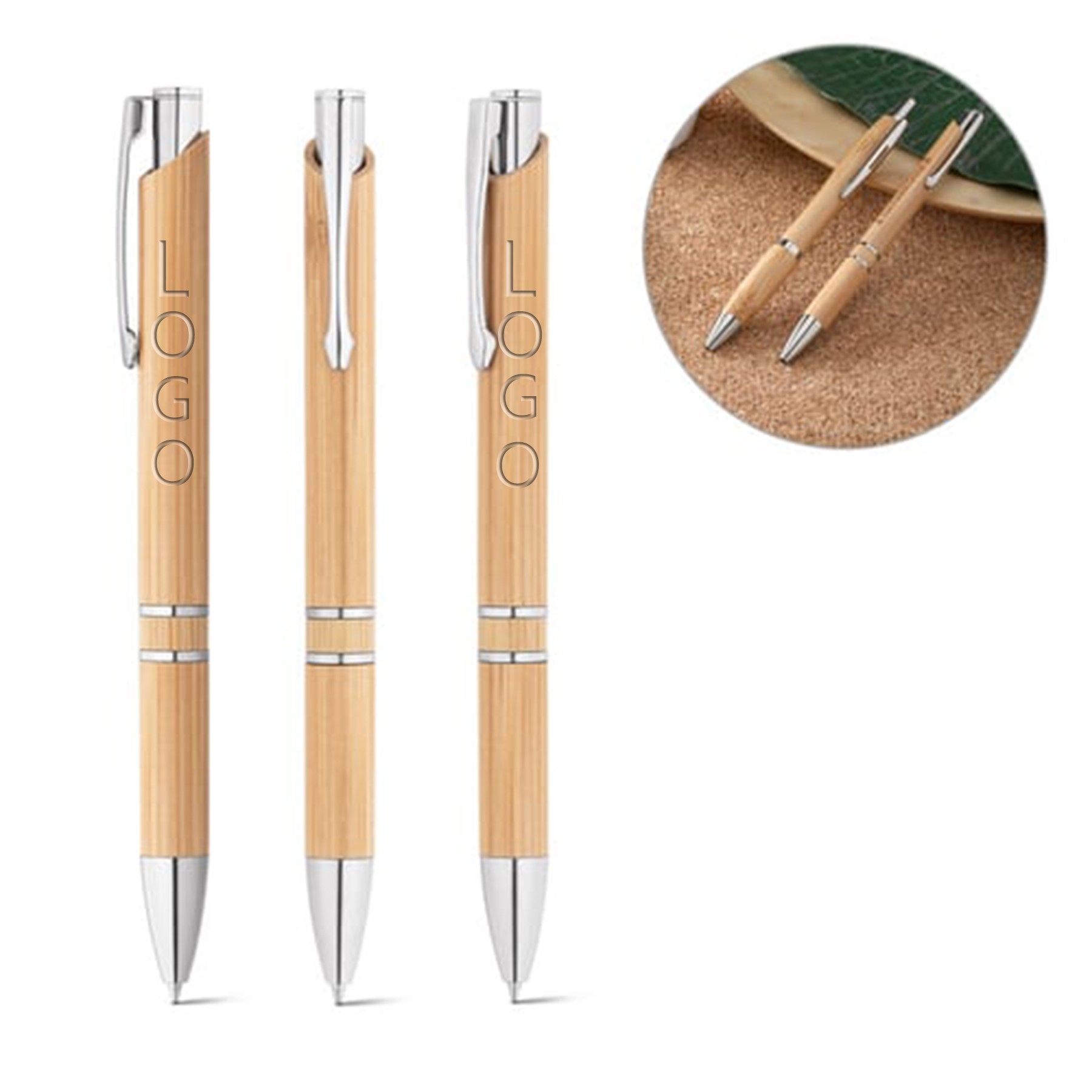 Travel Bamboo Ballpoint Pen