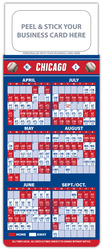 Baseball Schedule Magnet - Peel and Stick Business Card (3.5x9)