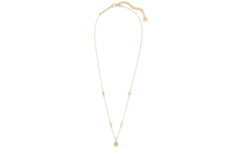 Kendra Scott Nola Gold Pendant Necklace in Iridescent Drusy 3