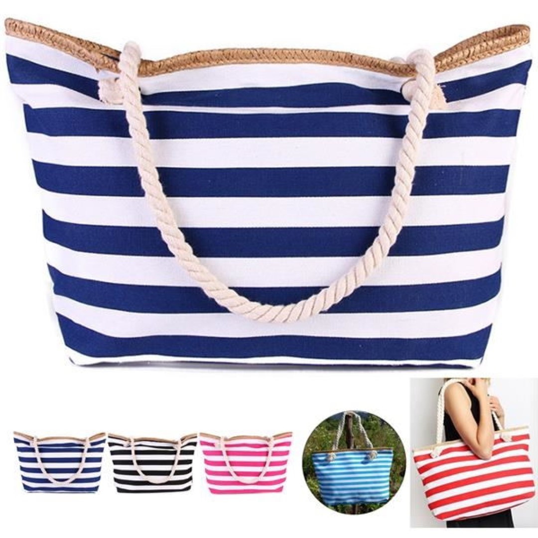 Beach Canvas Boat Tote