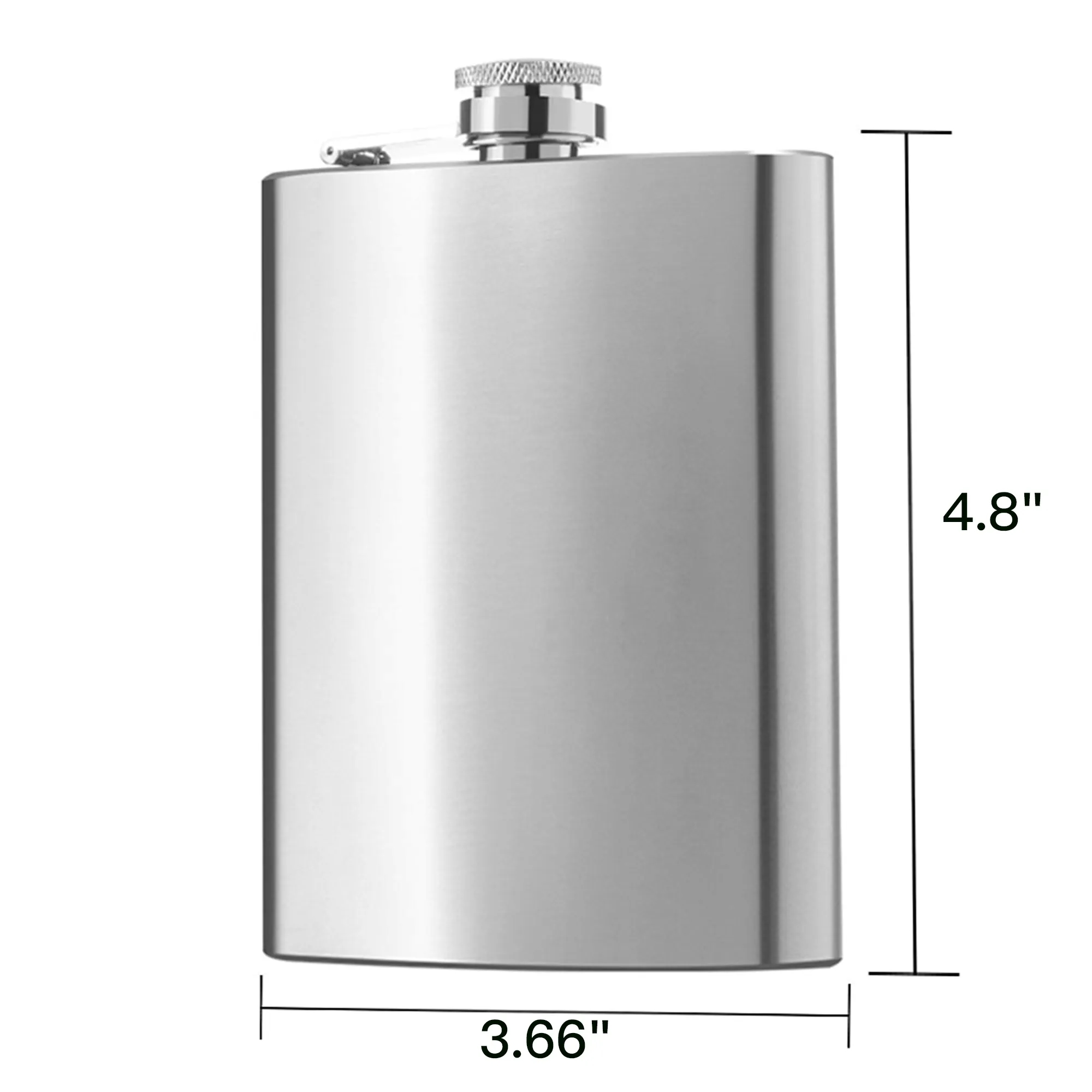 8oz Stainless Steel Hip Flask For Liquor, custom water bottle with logo imprint 8