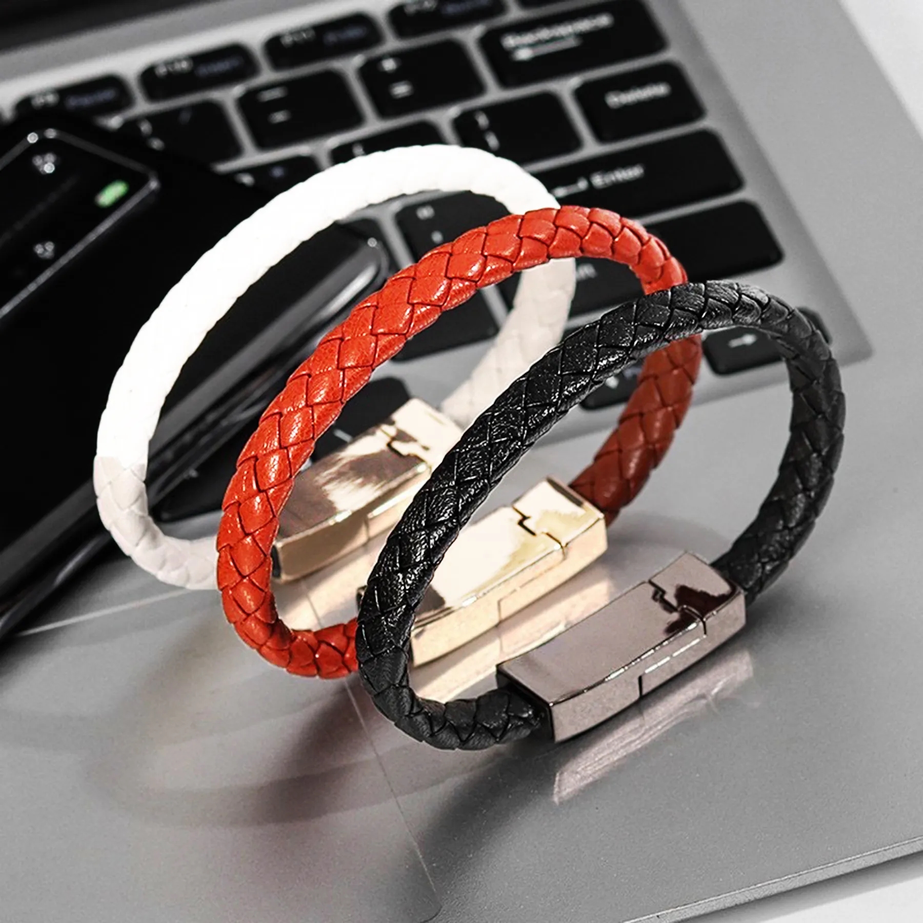 Double USB Bracelet Fast Charging Cable