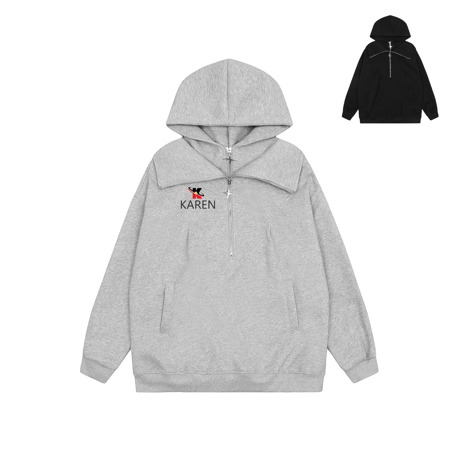 Trendy queen women's oversized fleece hooded sweatshirts