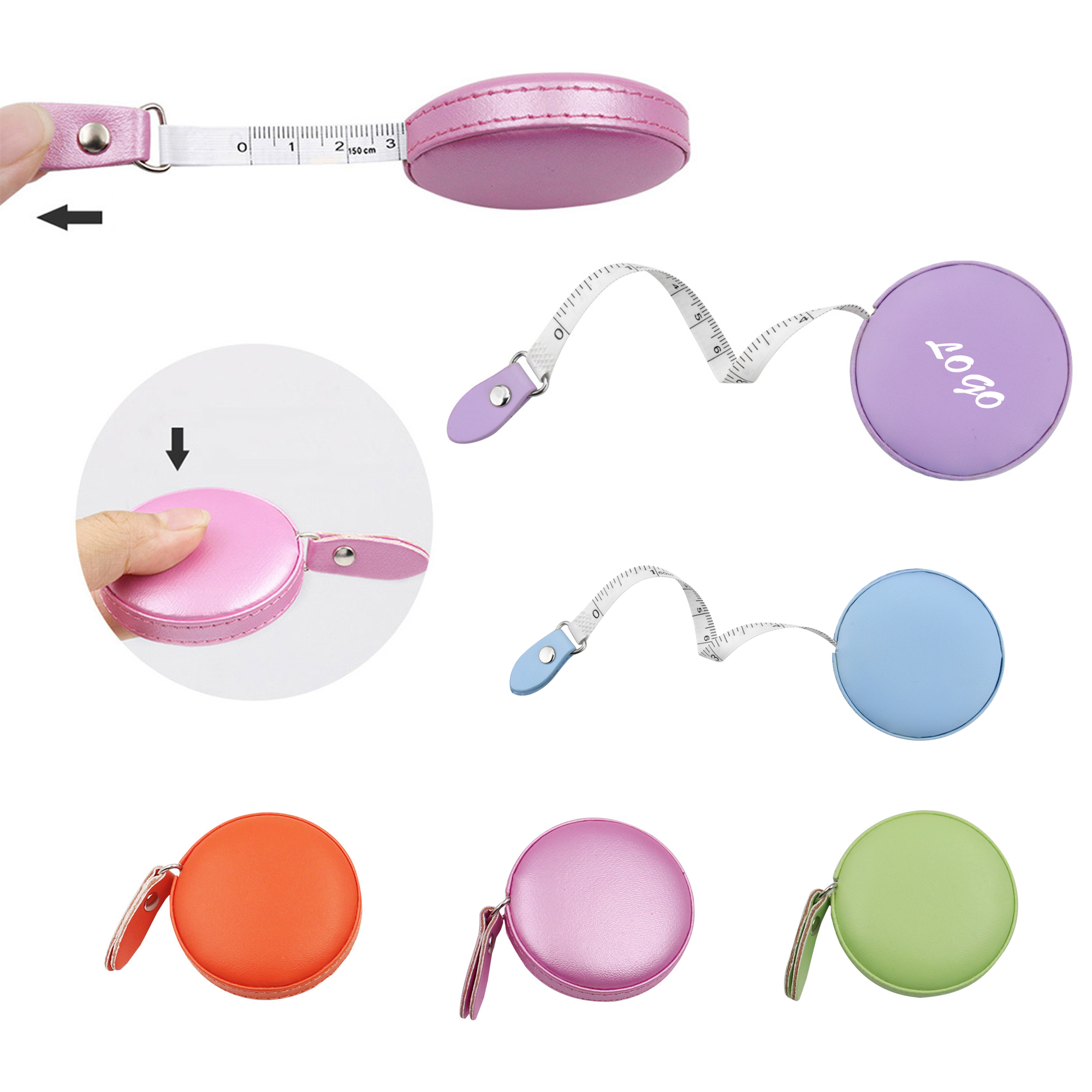 Round PU Leather Measuring Tape