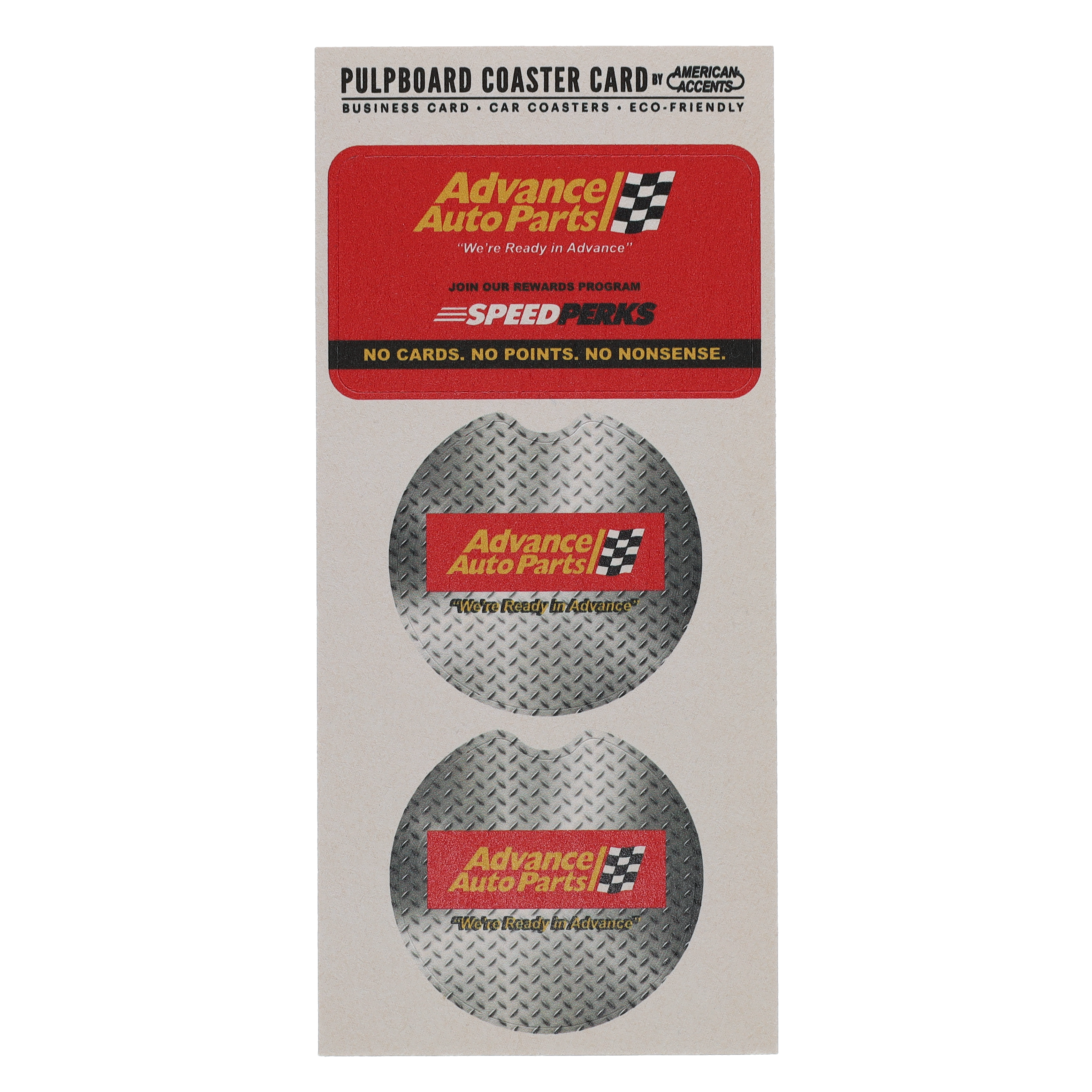 Coaster Card Pulpboard 35 pt Car Coaster 3.875" x 8.500" Digital Print 4