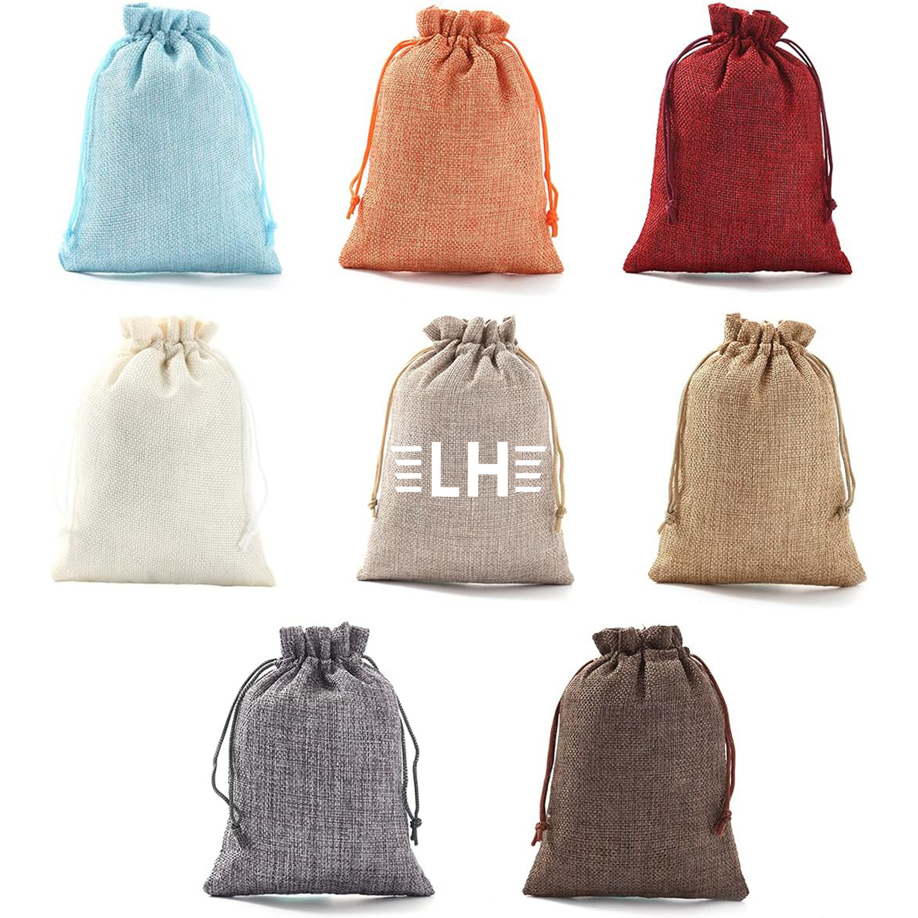 Burlap Gift Bags with Drawstring
