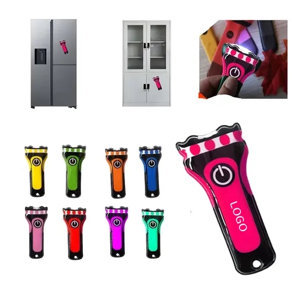 Magnetic PVC Keychain Flashlight