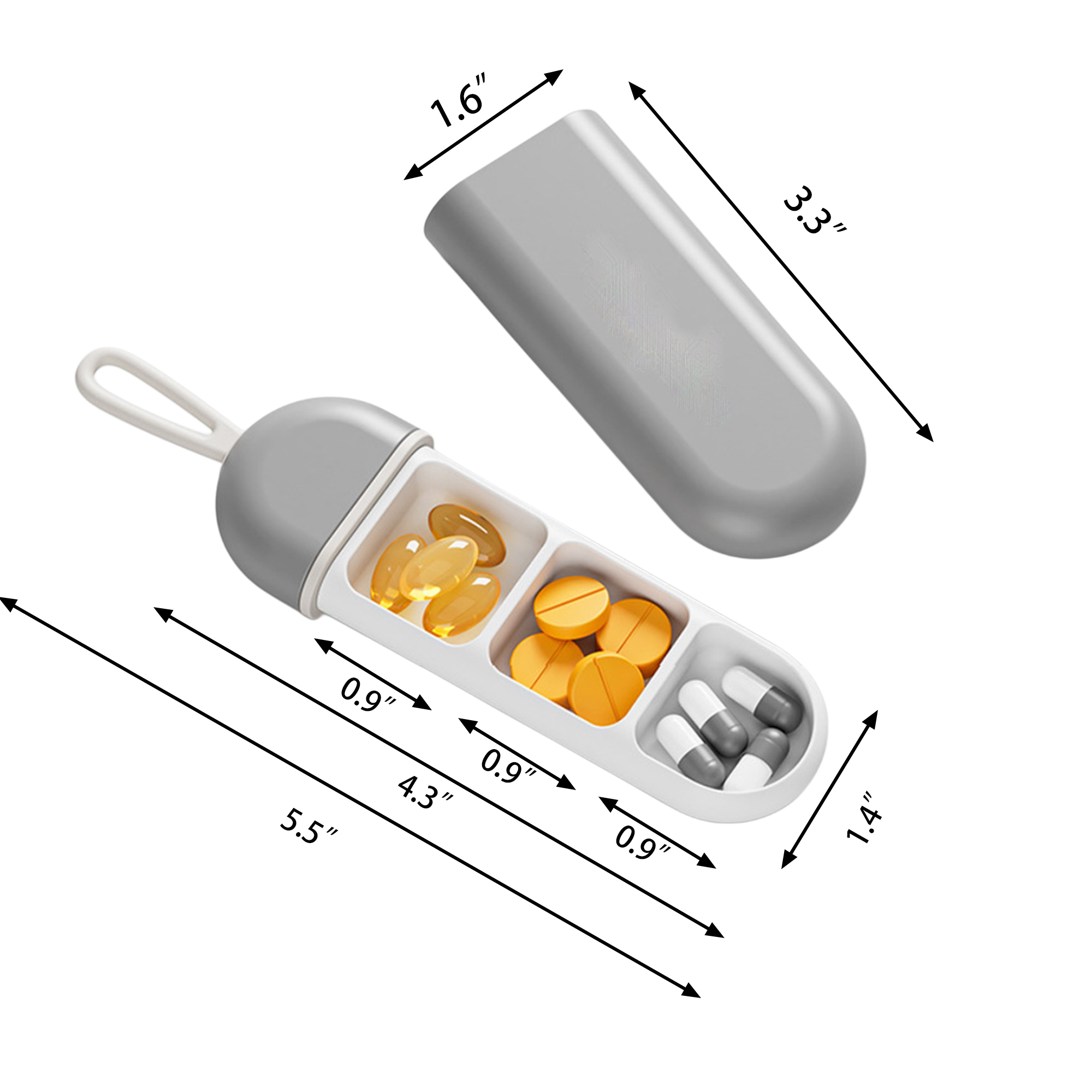 Portable Sealed Moisture Proof Pill Box MOQ 50 5
