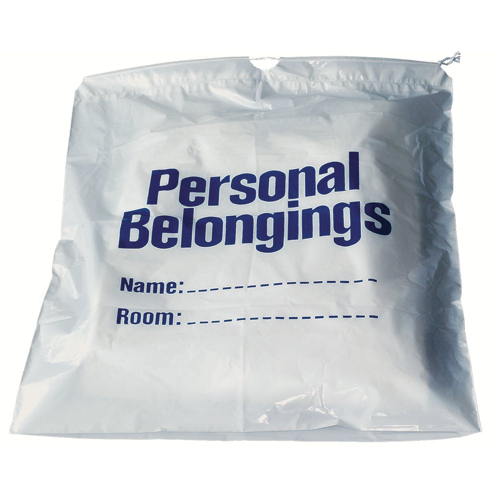 Personal Belongings Bags - Drawstring White 3