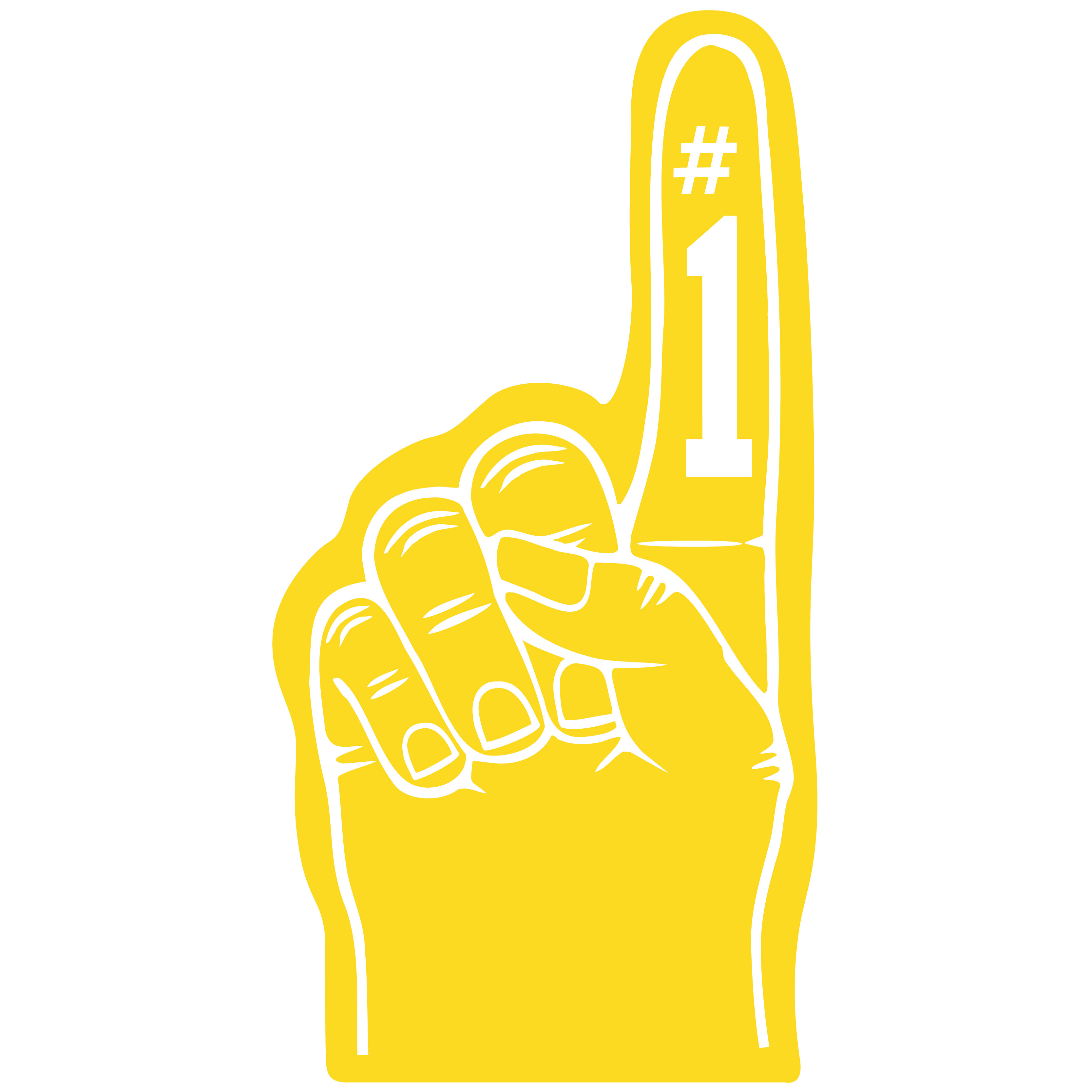 6.5" Foam Hand 64