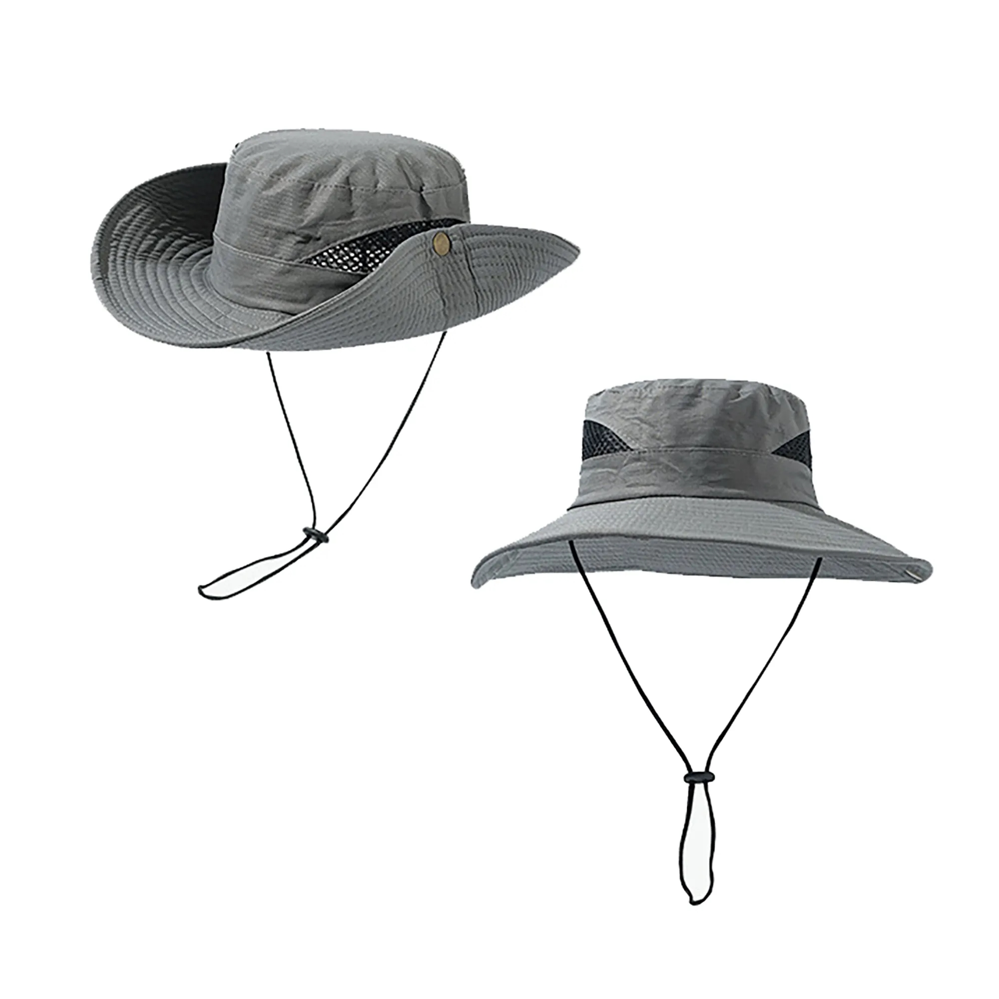 Wide Brim UV Protection Mesh Sides Bucket Fishing Hat 17