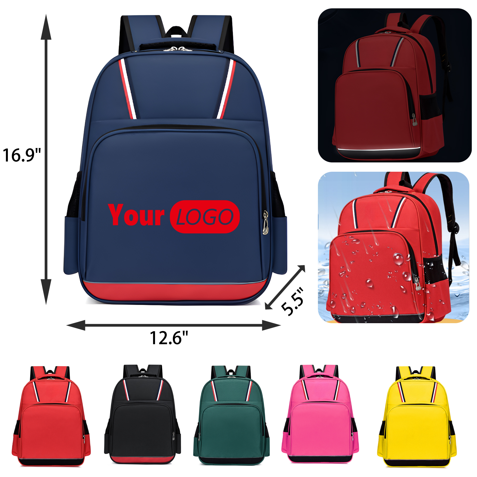 MOQ 50 PCS Oxford Sturdy Children Backpacks