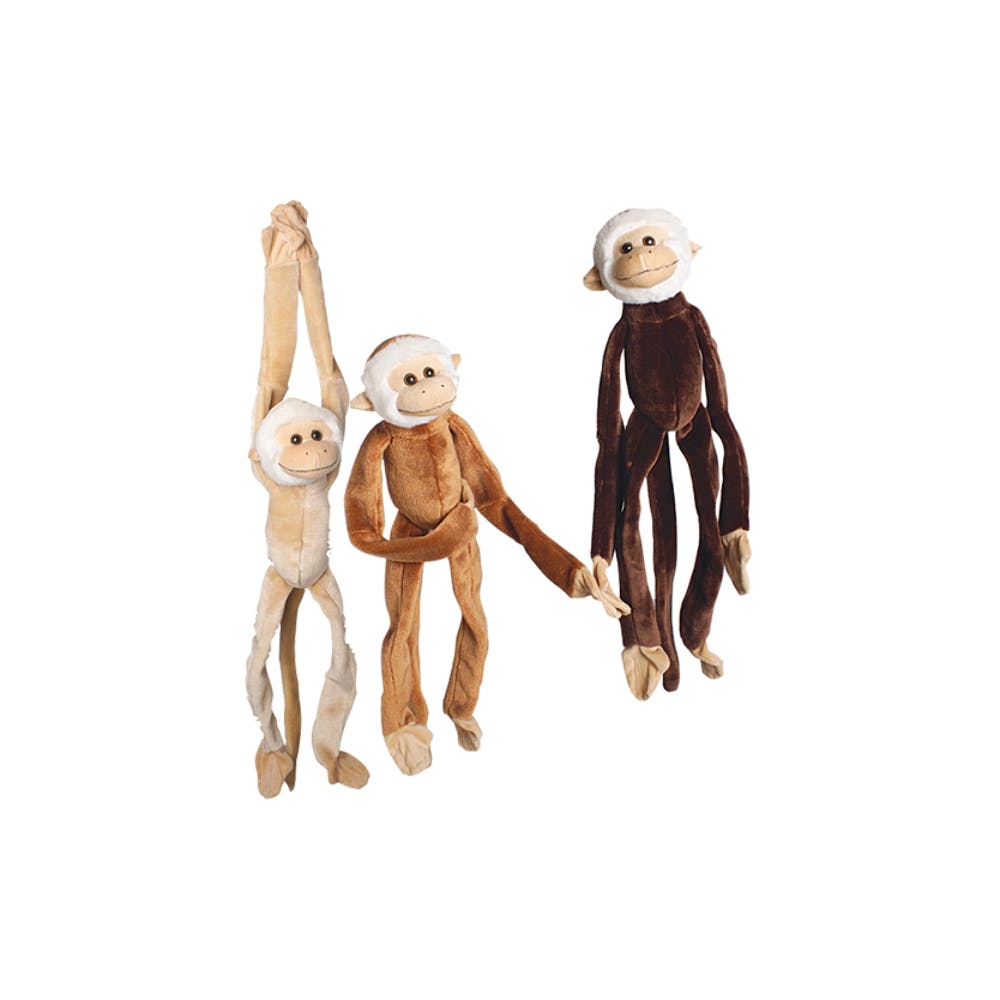 Jumbo Hanging Monkey Plush Toy - Assorted 25" 3